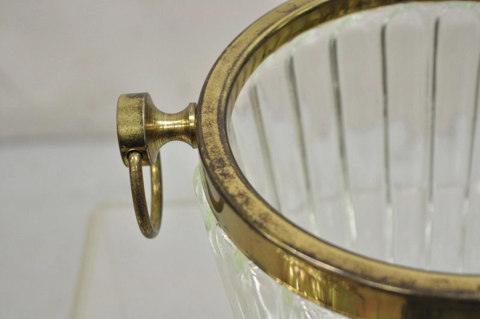 Métal Seau à glace pour vins et champagne vintage Hollywood Regency en vente