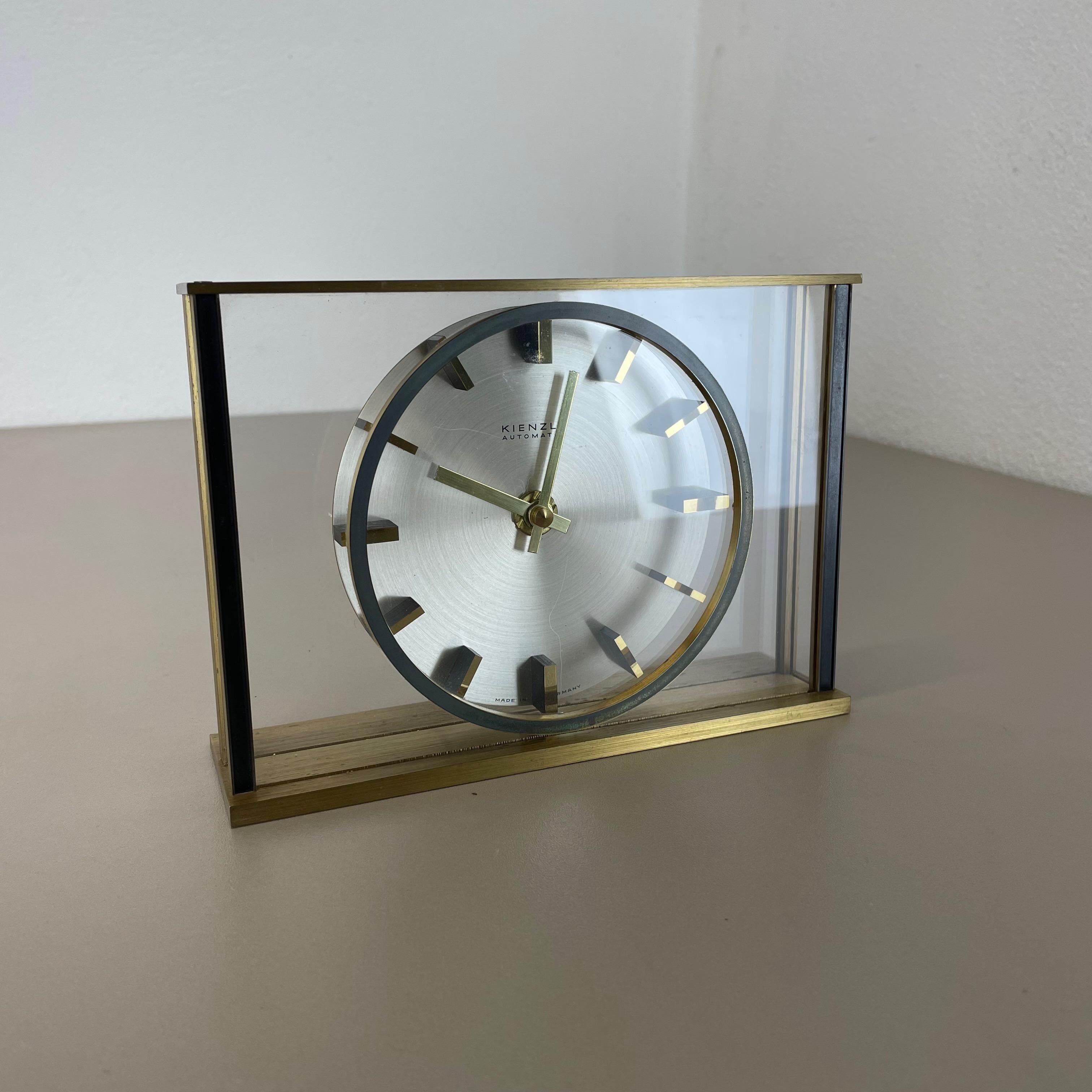 Article:

Table clock



Origin:

Germany


Producer:

Kienzle, Germany


Age:

1970s



This original vintage table clock was produced in the 1970s by the premium clock producer Kienzle in Germany. The clock is original
