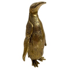 Vintage Hollywood Regency Brass Penguin Sculpture