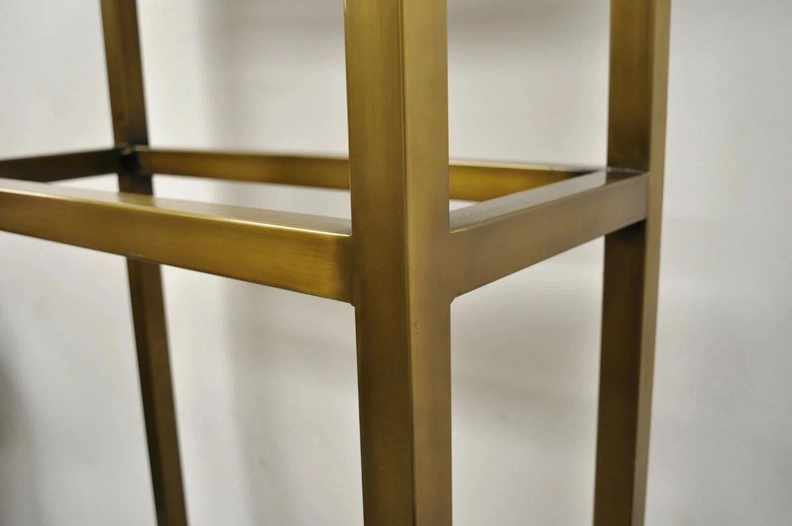 Vintage Hollywood Regency Burnished Brass Bronze Finish Etagere Bookcase Shelf (Messing) im Angebot
