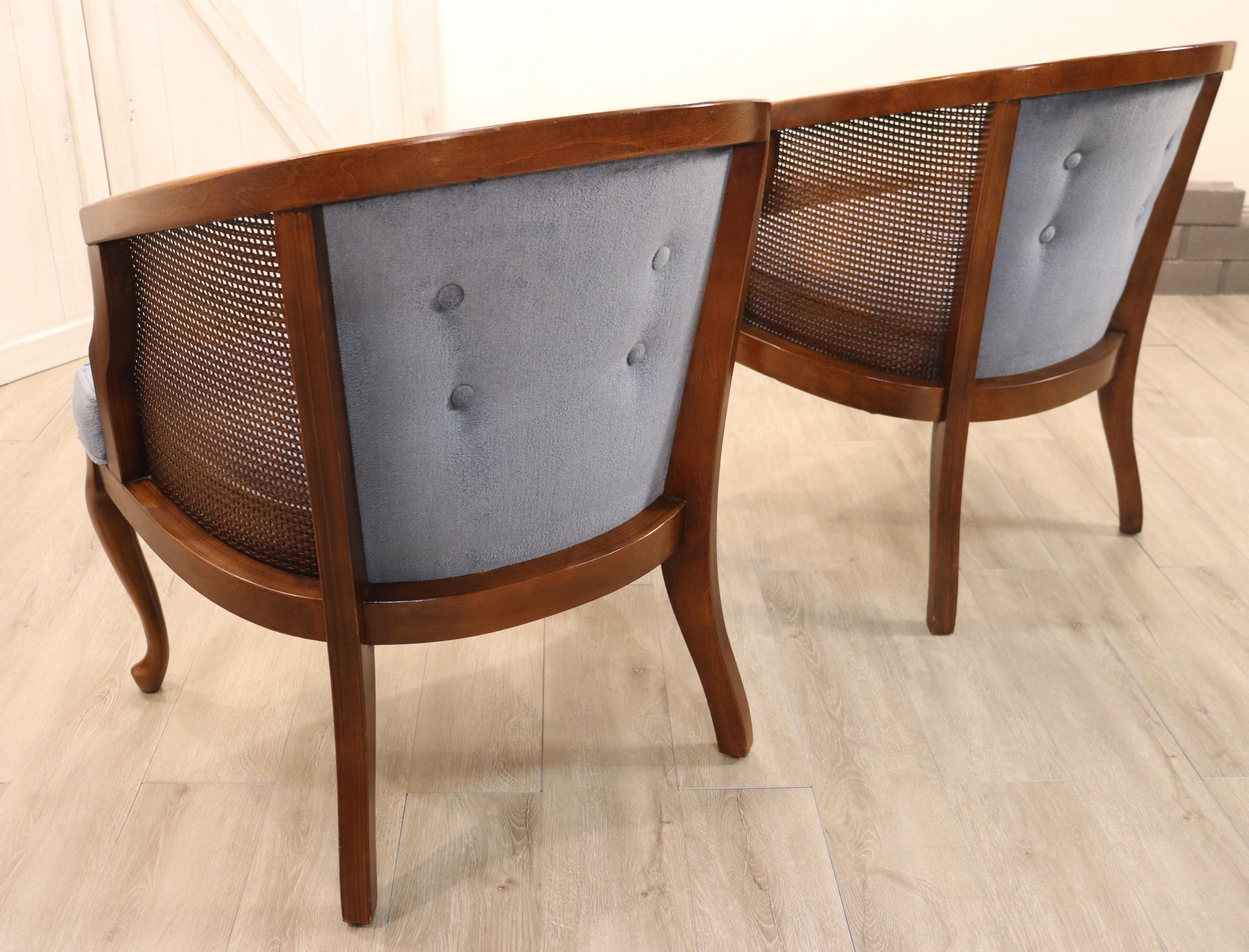 Vintage Hollywood Regency-Stühle mit Rohrrückenlehne im Angebot 3