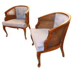 Vintage Hollywood Regency Cane Back Chairs