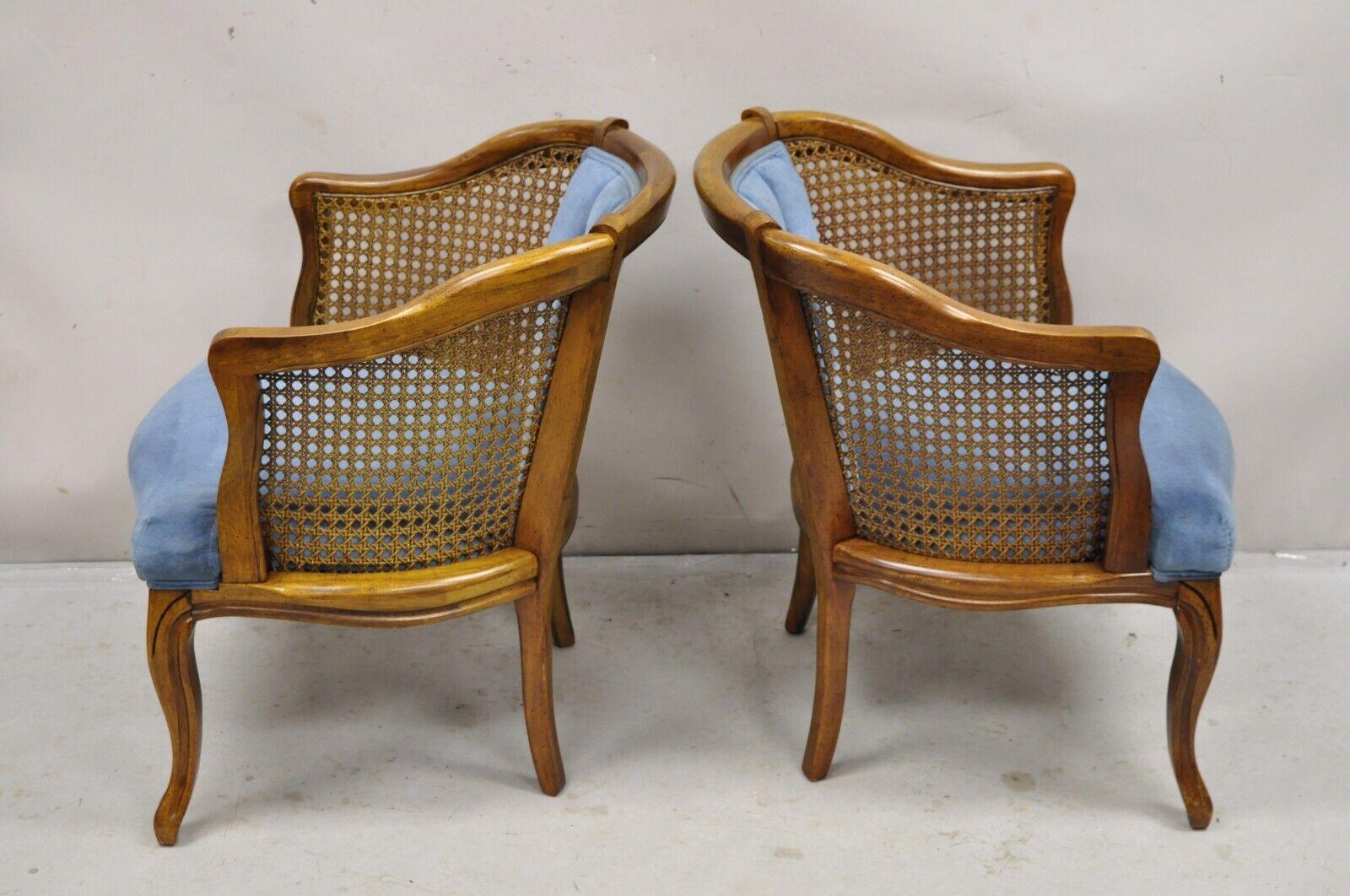 cane back barrel chair