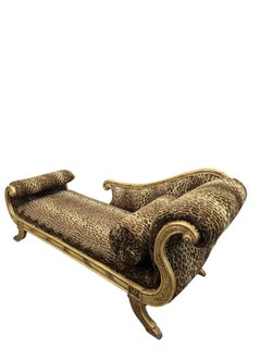 Chaise-Longue im Vintage-Hollywood-Regency-Stil