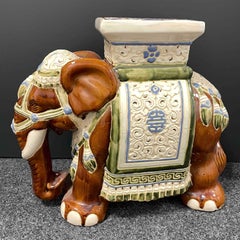 Vintage Hollywood Regency Chinese Elephant Garden Plant Stand