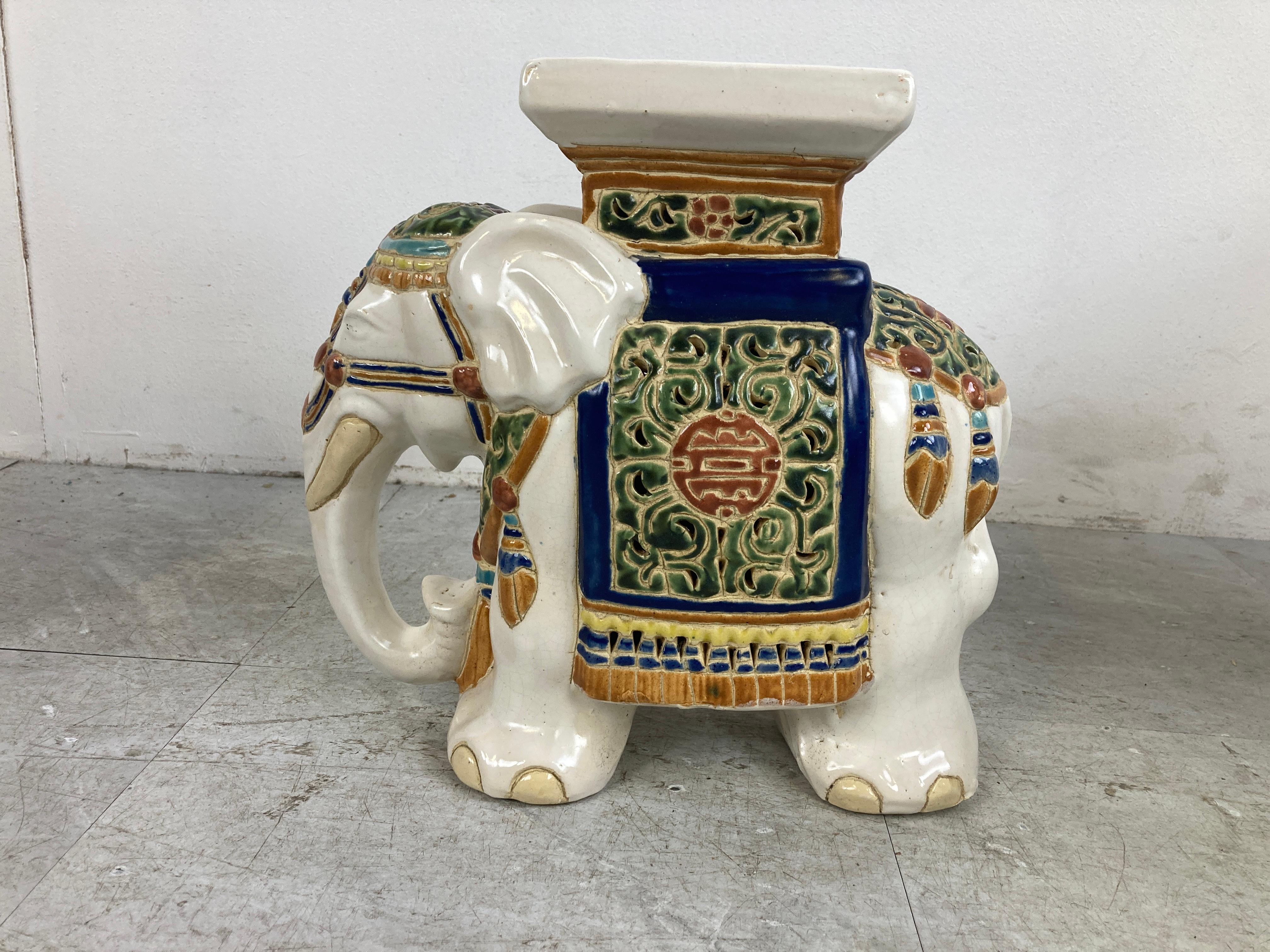 Vintage Hollywood Regency Chinese Elephant Plant Stands, set of 3, 1960s For Sale 3