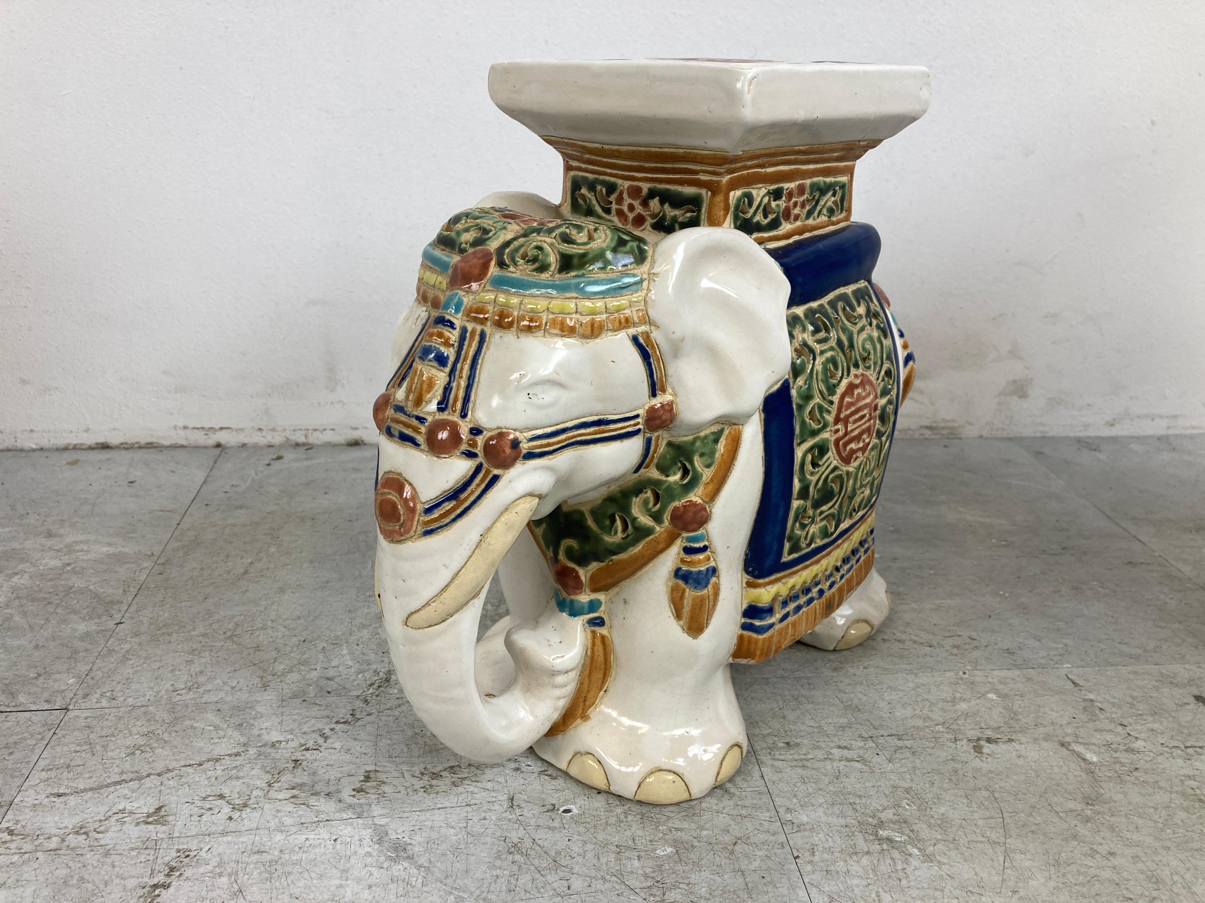 Mid-20th Century Vintage Hollywood Regency Chinese Elephant Plant Stands, set of 3, 1960s For Sale