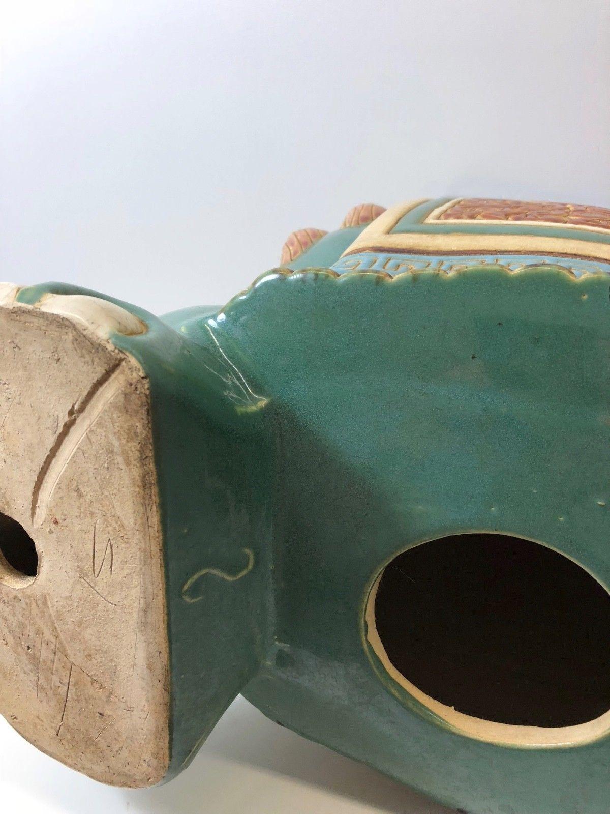 Mid-20th Century Vintage Hollywood Regency Chinese Jade Green Elephant Garden Plant Stand