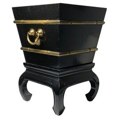 Vintage Hollywood Regency Chinoiserie Oriental Planter Side Table