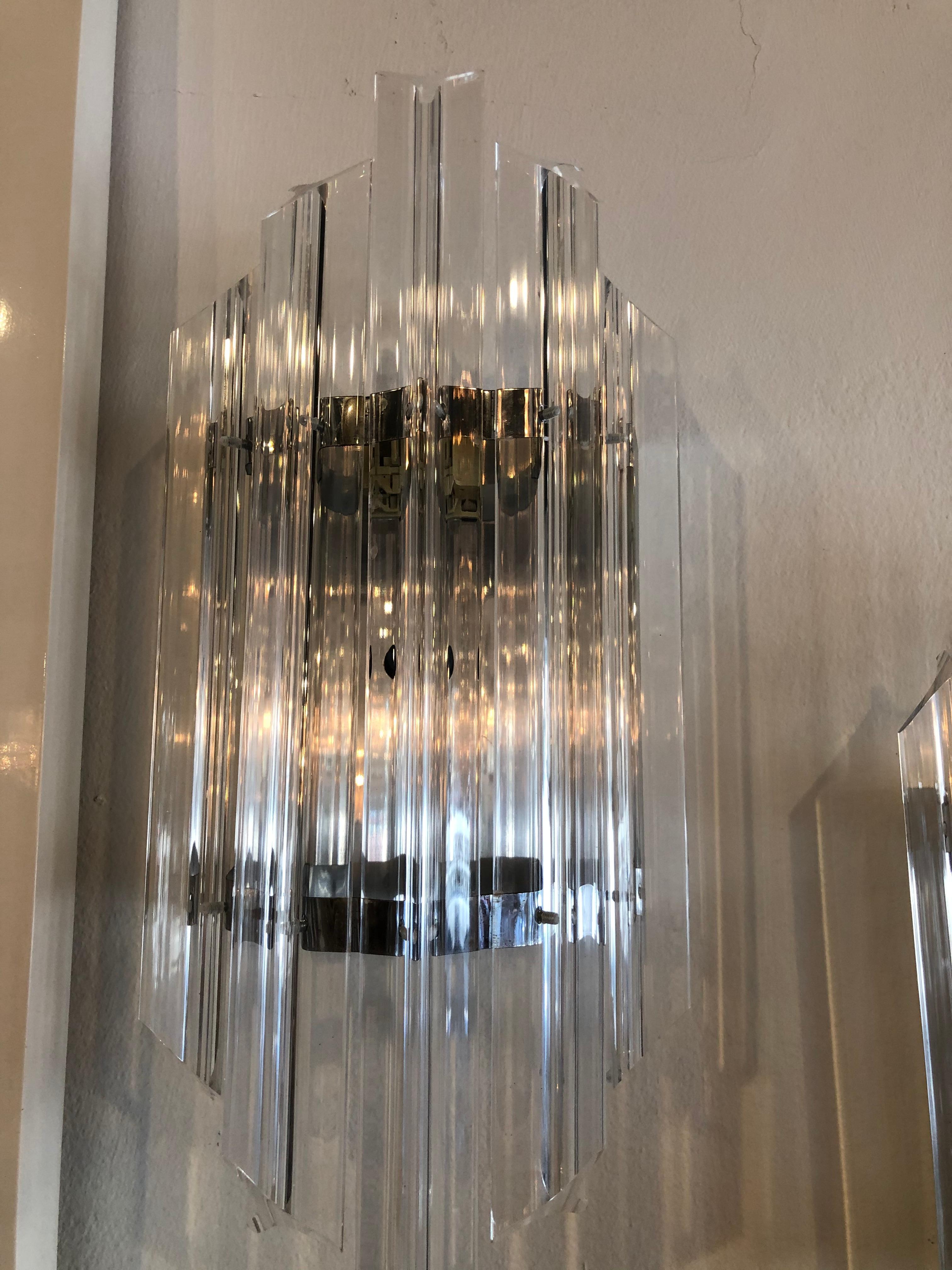 lucite wall sconce