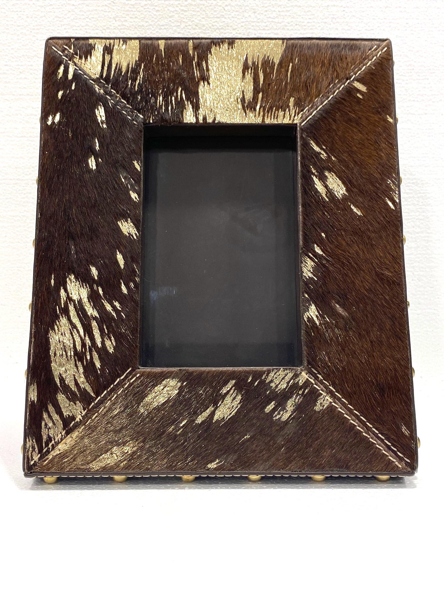 cowhide picture frame