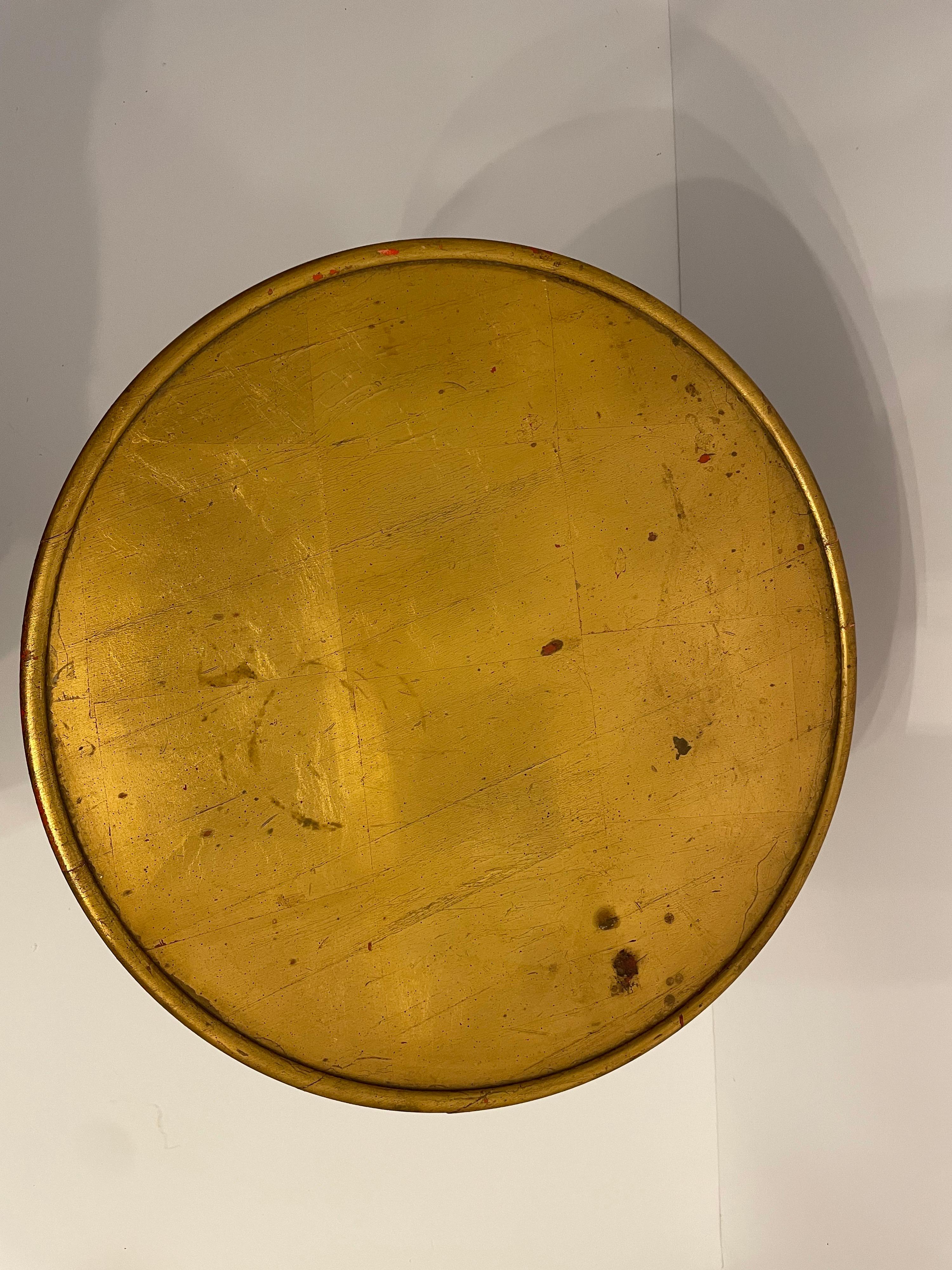 Vintage Hollywood Regency Custom Gilt Table 5