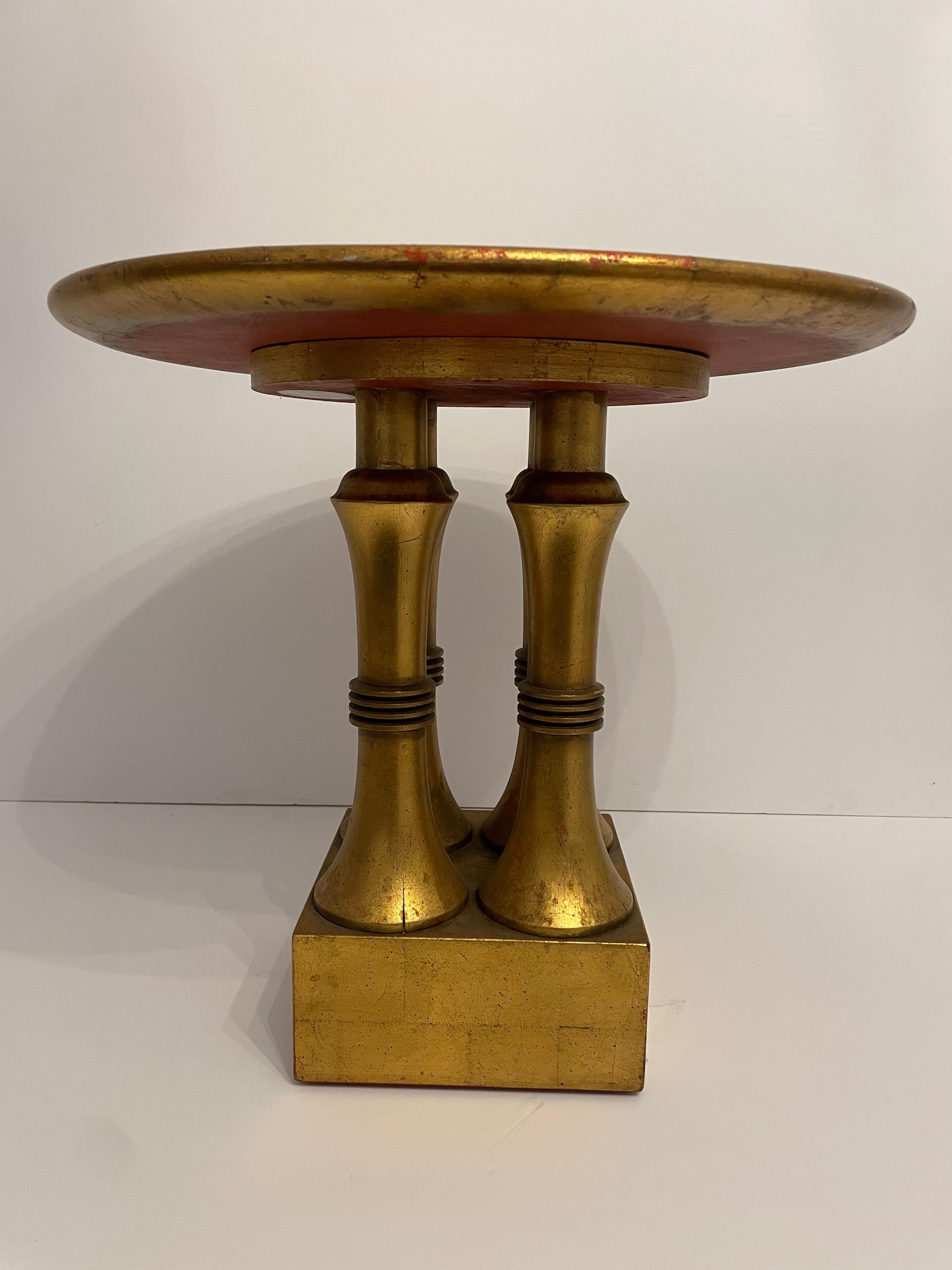 20th Century Vintage Hollywood Regency Custom Gilt Table