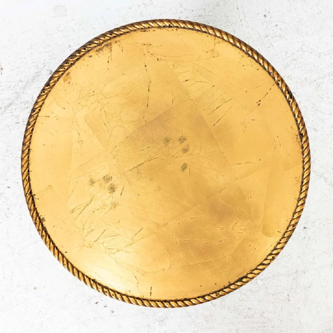 Vintage Hollywood Regency Custom Gilt Table For Sale 1