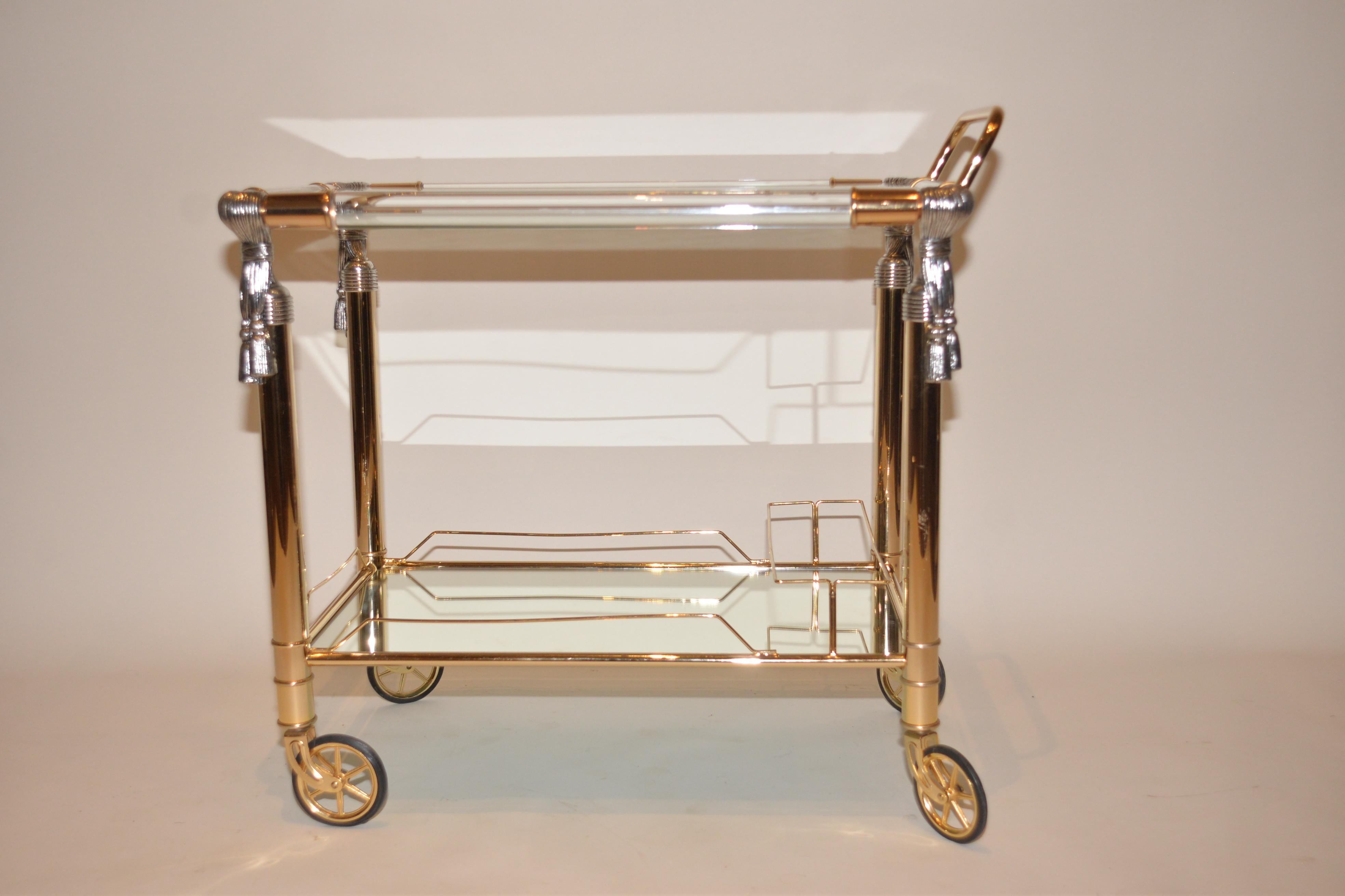 Spanish Vintage Hollywood Regency Drinks Trolley