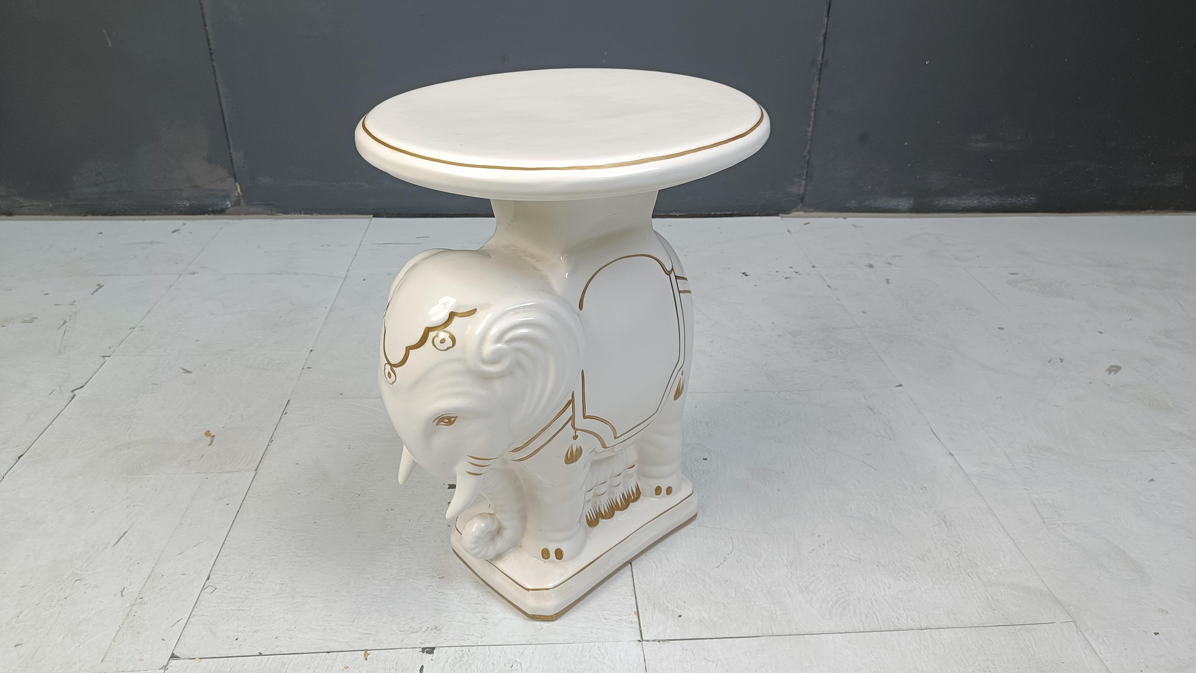 Milieu du XXe siècle Stand de plantes pour éléphant Vintage Hollywood Regency - 1960s en vente
