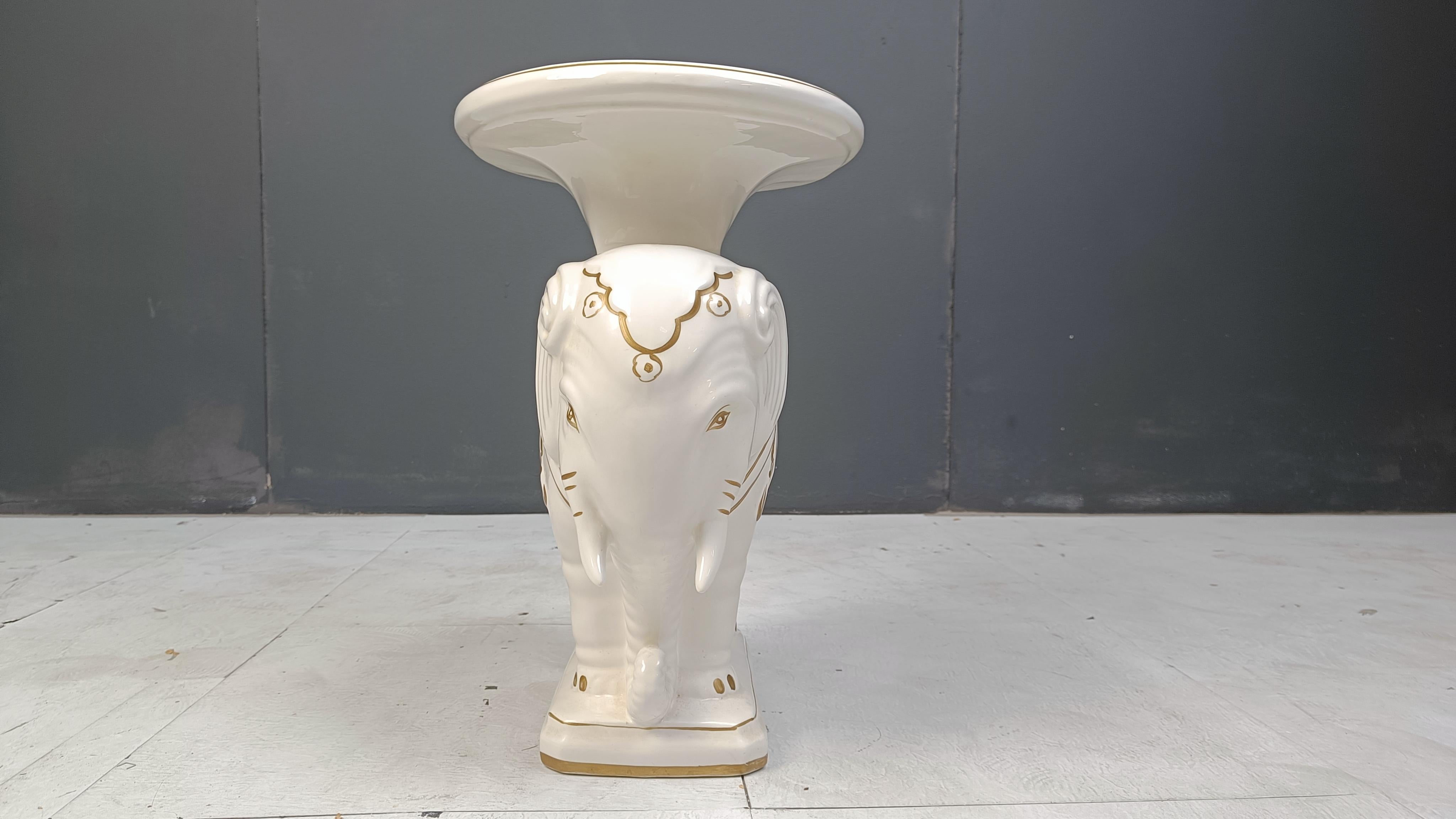 Stand de plantes pour éléphant Vintage Hollywood Regency - 1960s en vente 2