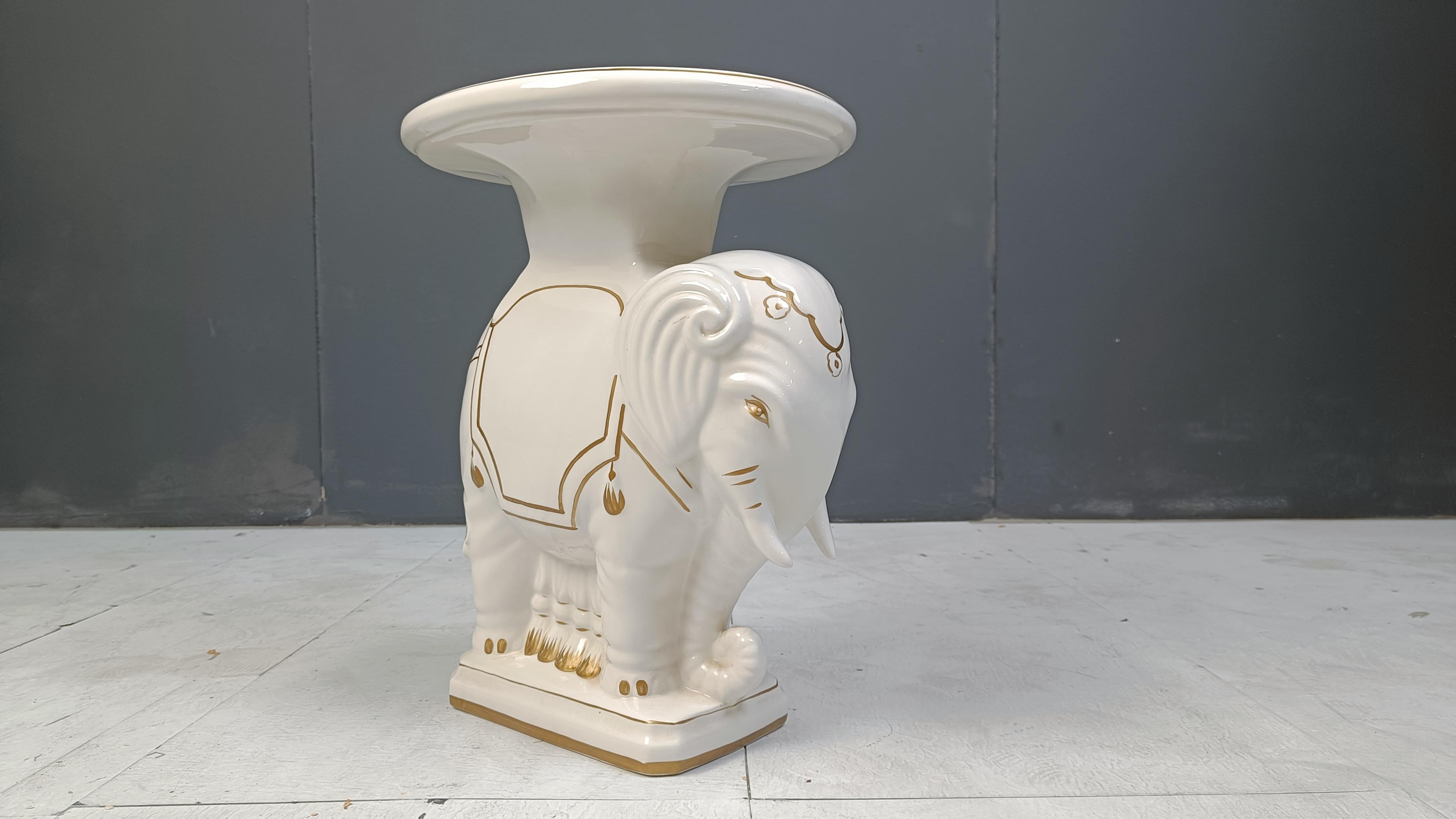 Stand de plantes pour éléphant Vintage Hollywood Regency - 1960s en vente 3
