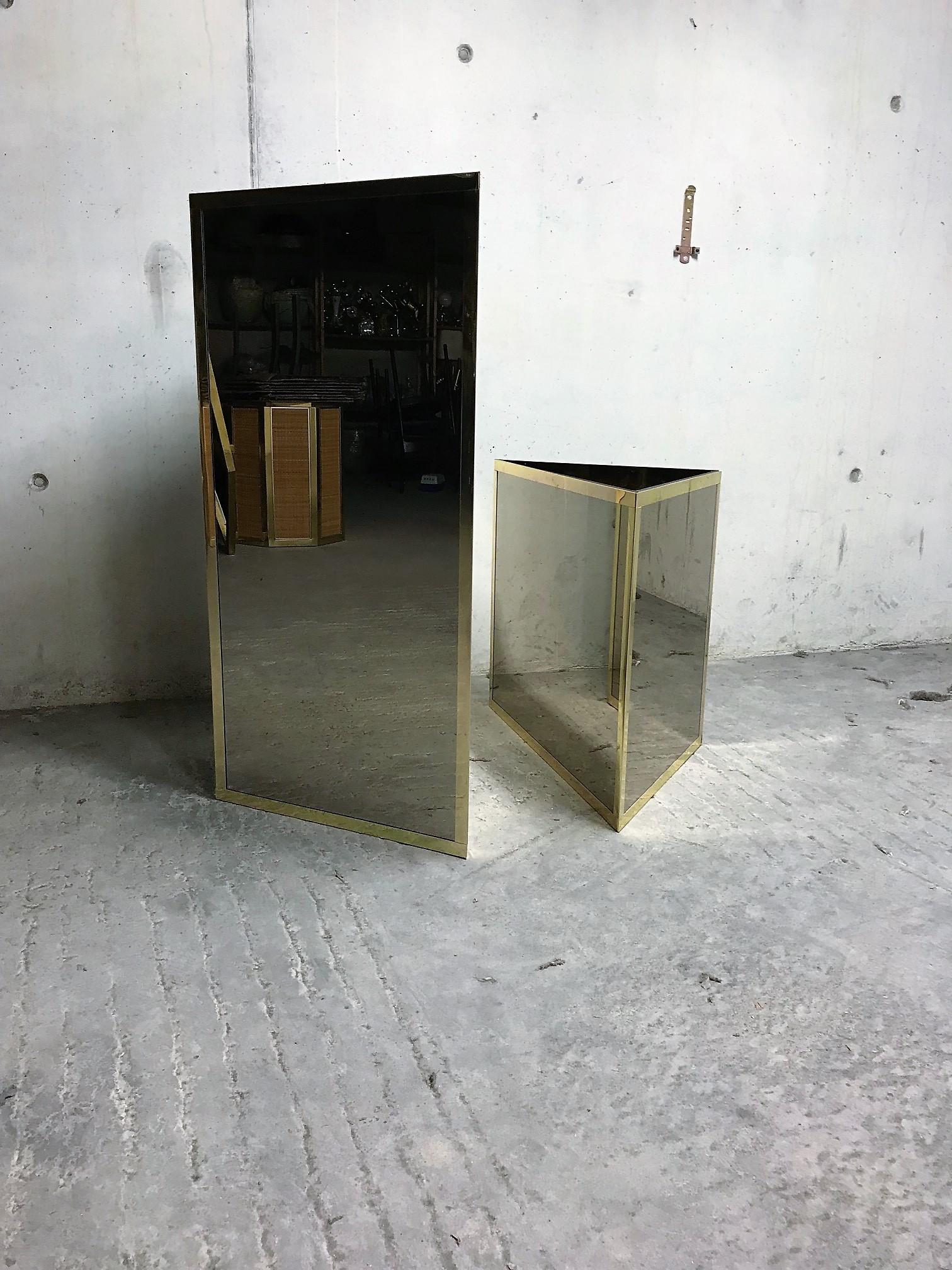 Brass Vintage Hollywood Regency Extra Large Planters, 1970s