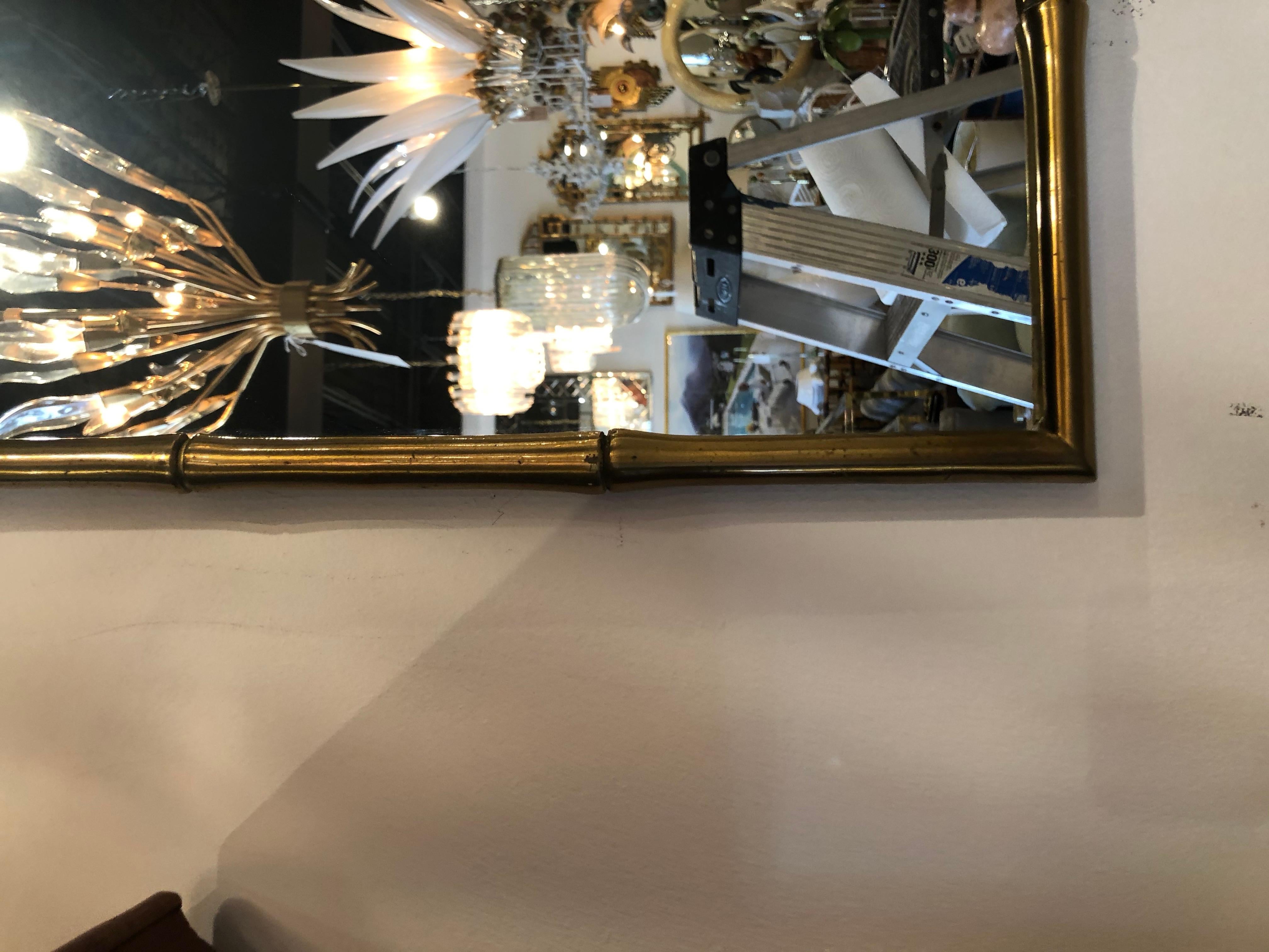 brass bamboo mirror