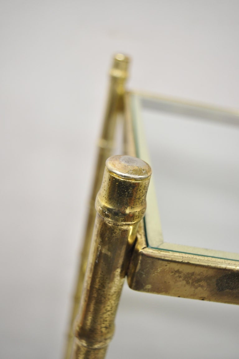 Vintage Hollywood Regency Faux Bamboo Gold Metal Étagère Bookshelf Shelf Stand at 1stDibs gold