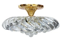 Hollywood-Regency-Kronleuchter, Vintage, aus Lucite und Messing, Einbau