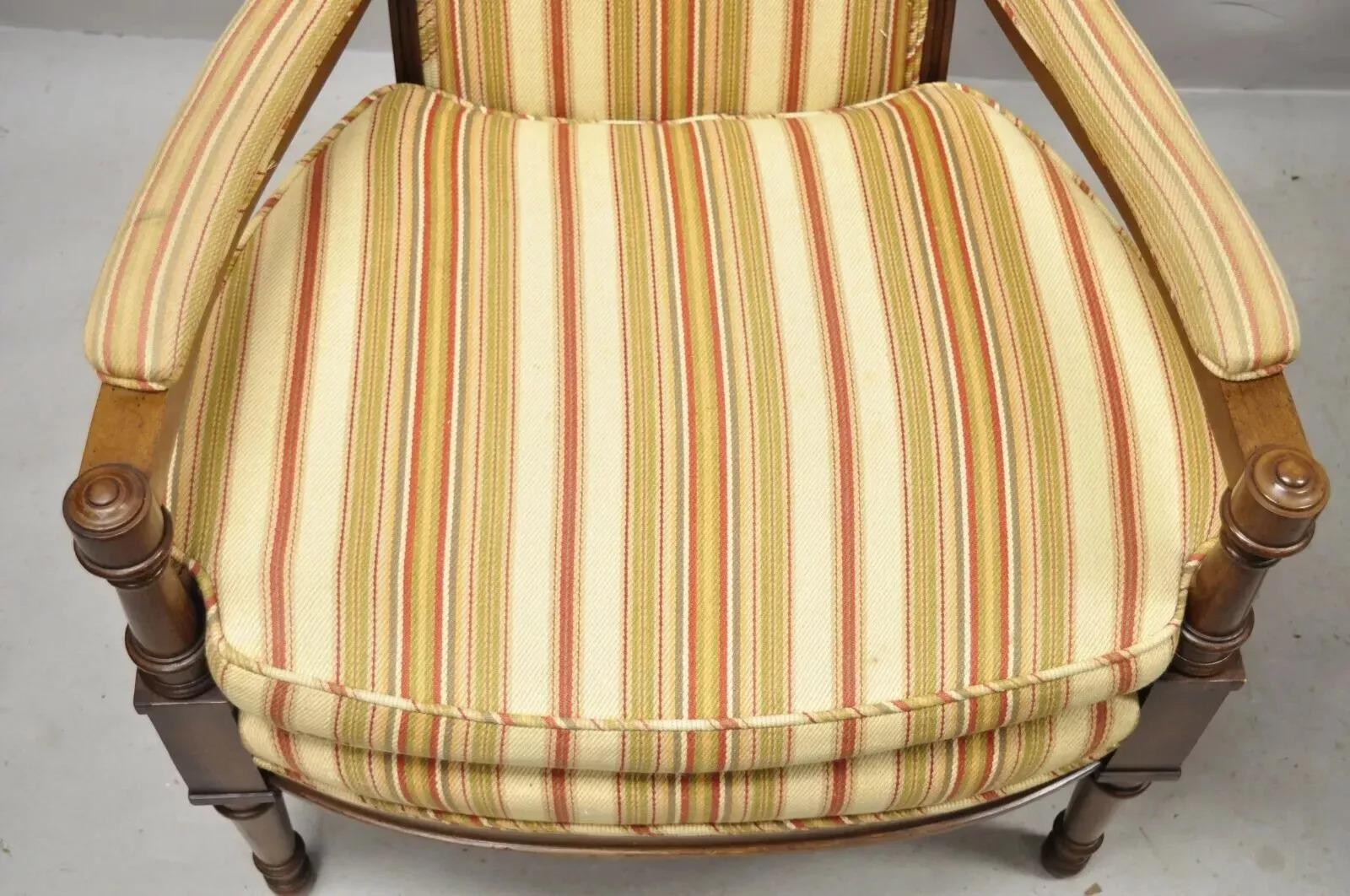 XX secolo Vintage Hollywood Regency - Poltrone imbottite con schienale alto in stile francese - una coppia in vendita