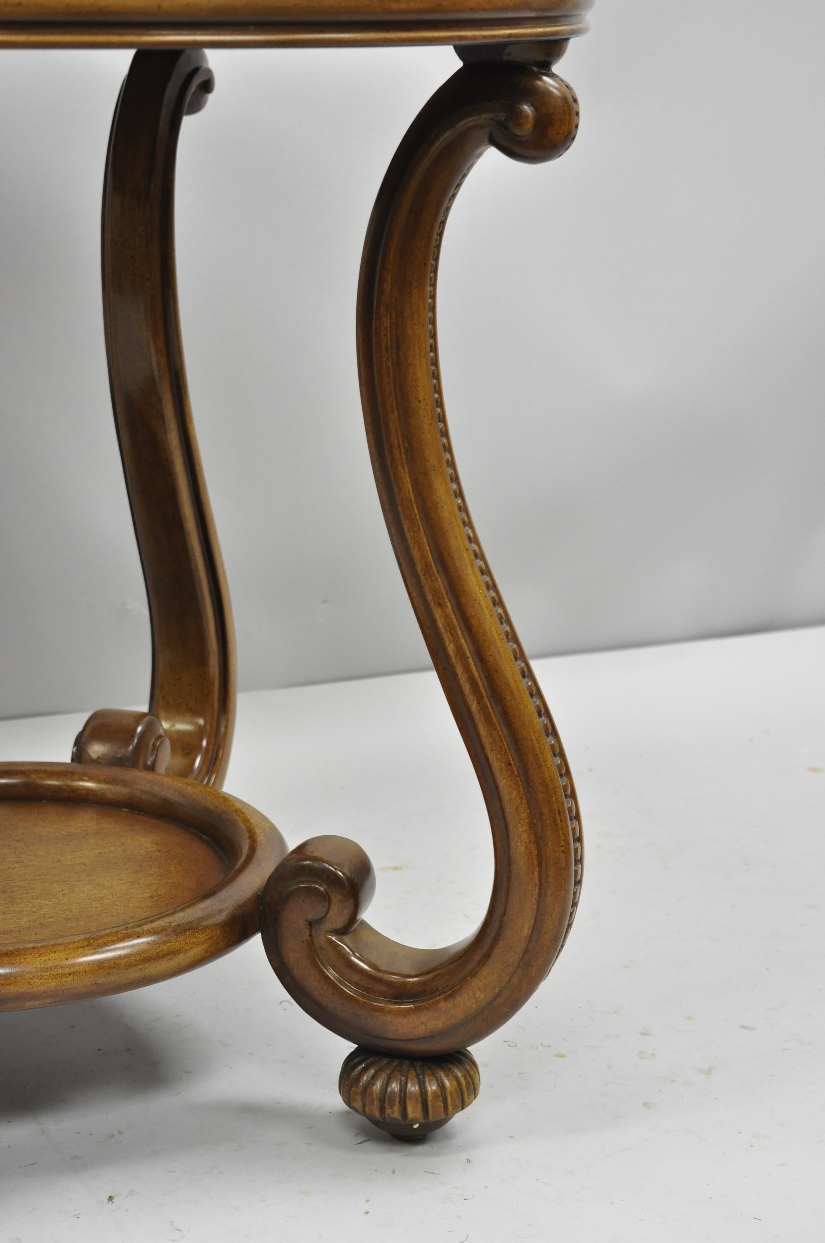 vintage round marble top side table