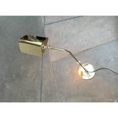 Vintage Hollywood Regency German Brass Floor Lamp by Florian Schulz, 1970s