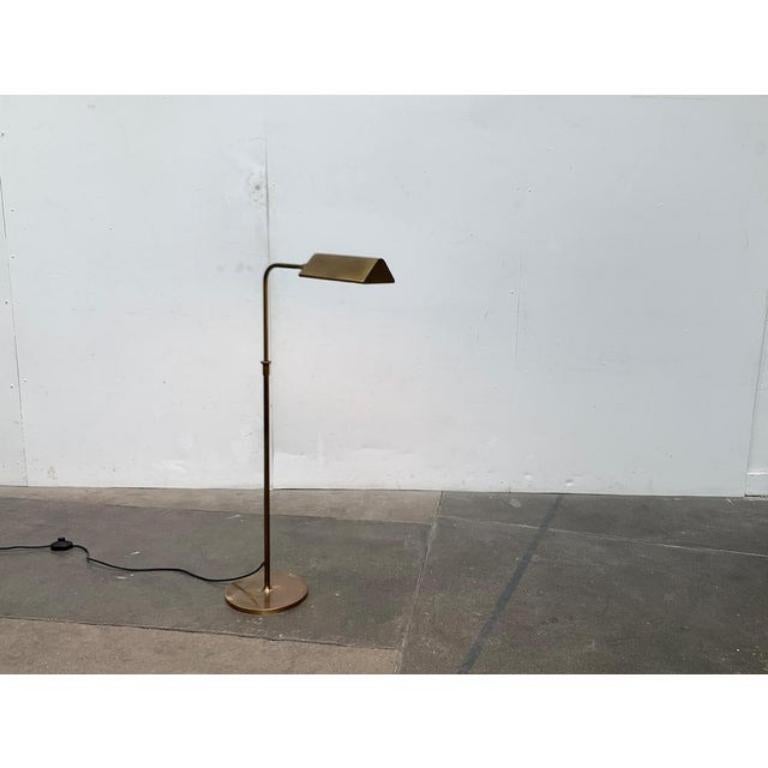 Lampada da terra vintage Hollywood Regency in ottone tedesco di Florian Schulz in vendita 5
