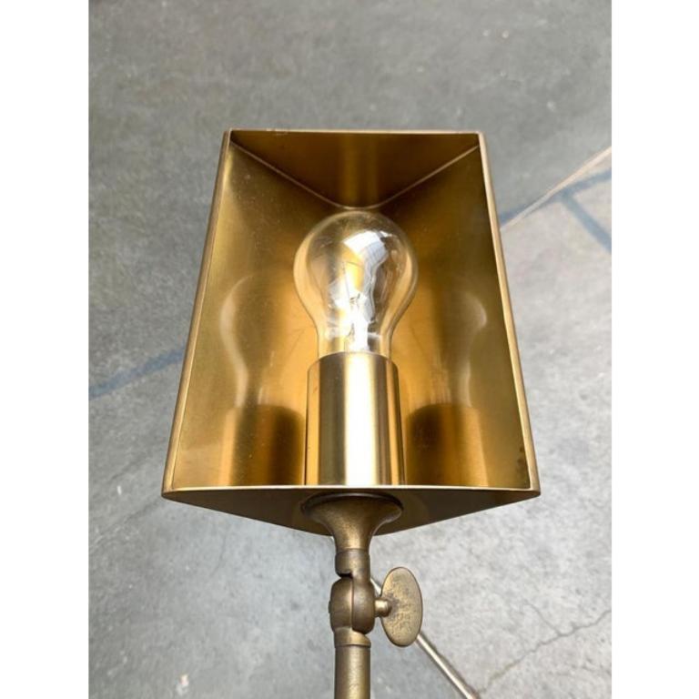 Lampada da terra vintage Hollywood Regency in ottone tedesco di Florian Schulz in vendita 1