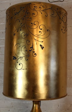 Vintage Hollywood Regency Gilted Gourd Lamp