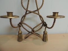 Vintage Hollywood Regency Gold Candle Sconce