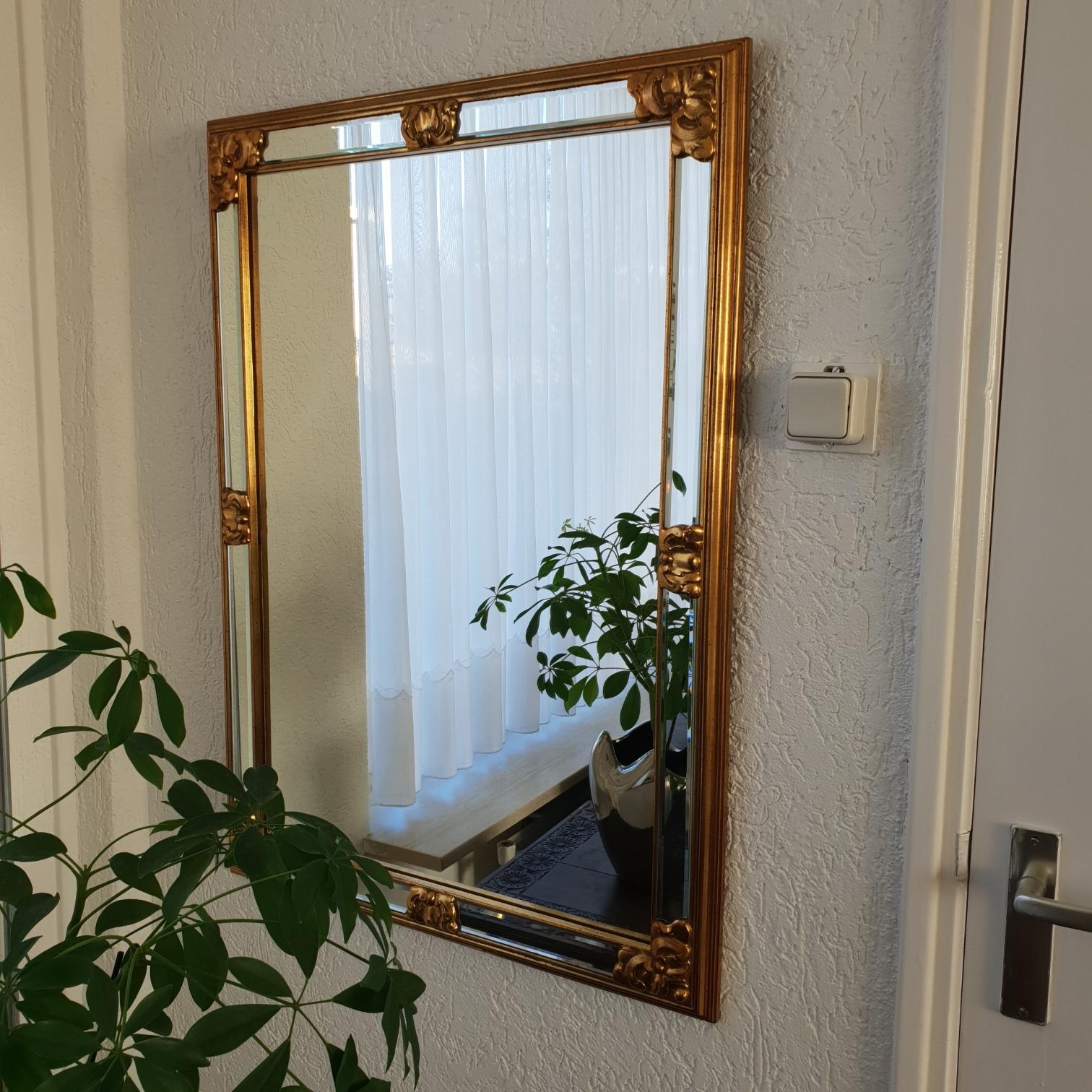 Gold colored mirror by Deknudt, 1970s
Hollywood Regency style.