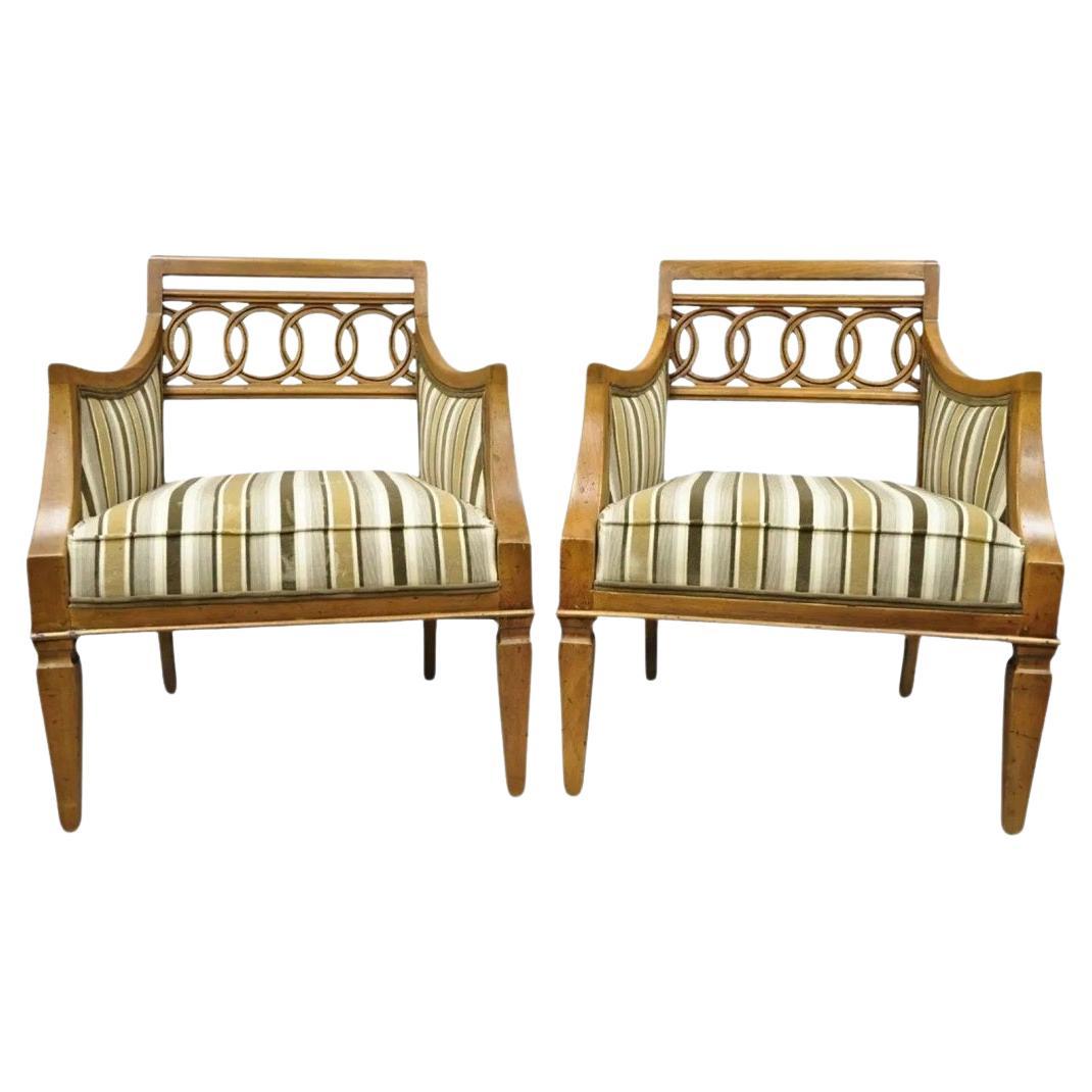 Vintage Wood Regency - Sedie da salotto in legno intagliato a spirale - una coppia