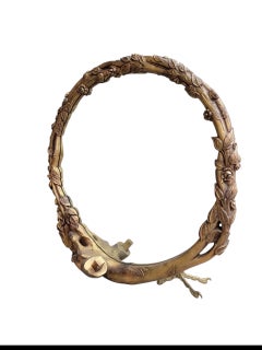 Vintage Hollywood Regency Italian Gilded Peacock Mirror (Miroir paon doré)