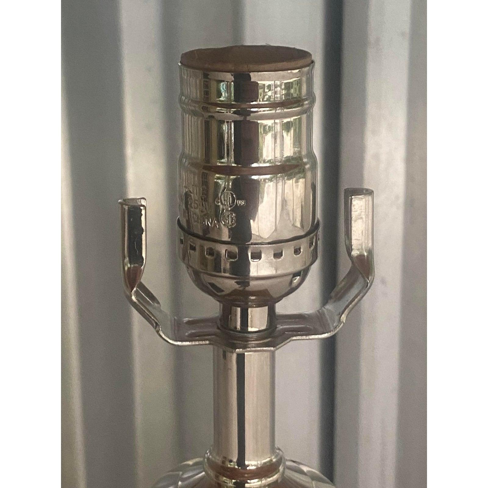 20th Century Vintage Hollywood Regency Italian Murano Glass Table Lamp For Sale