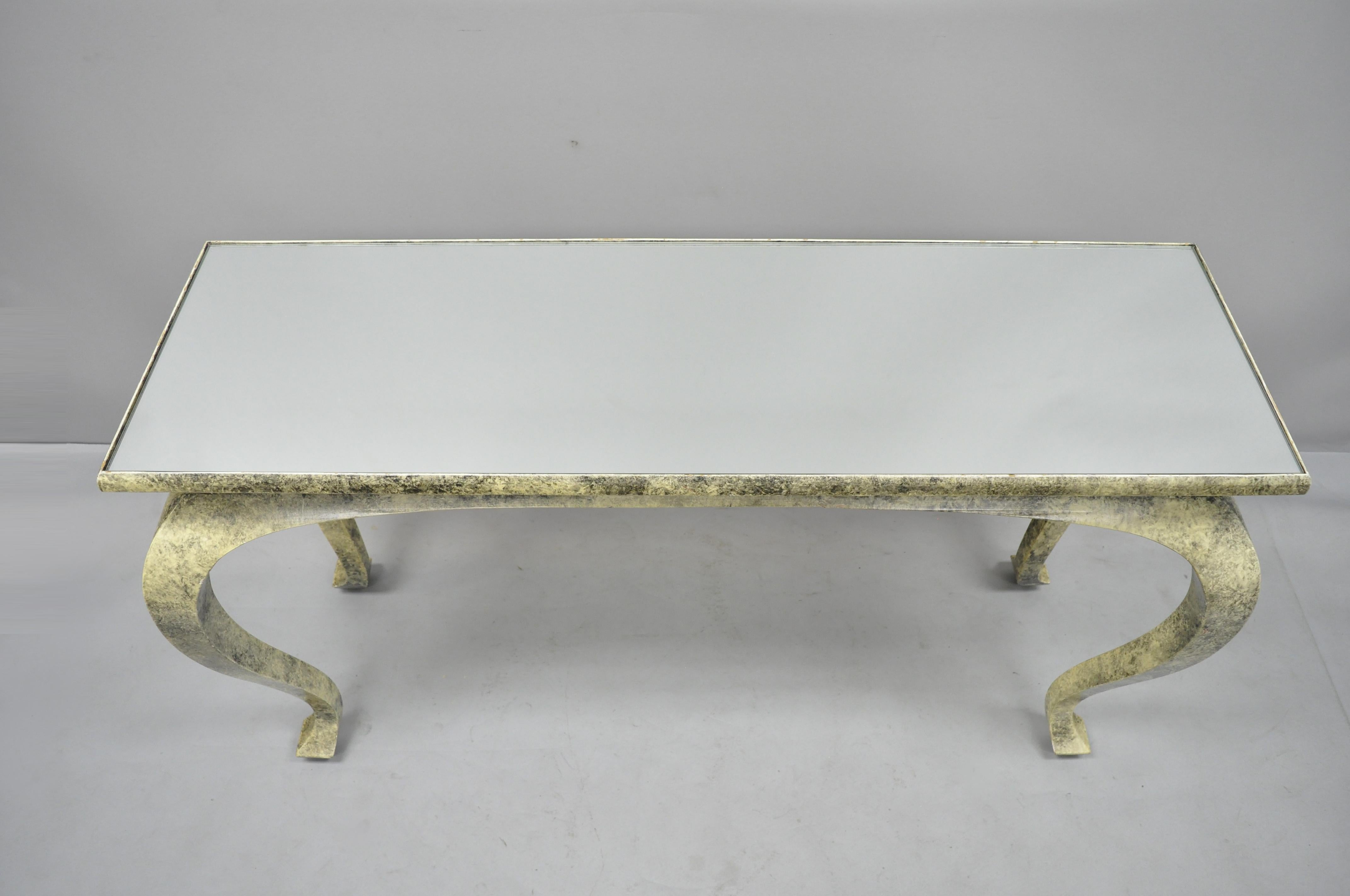Late 20th Century Vintage Hollywood Regency James Mont Style Console Hall Sofa Table For Sale