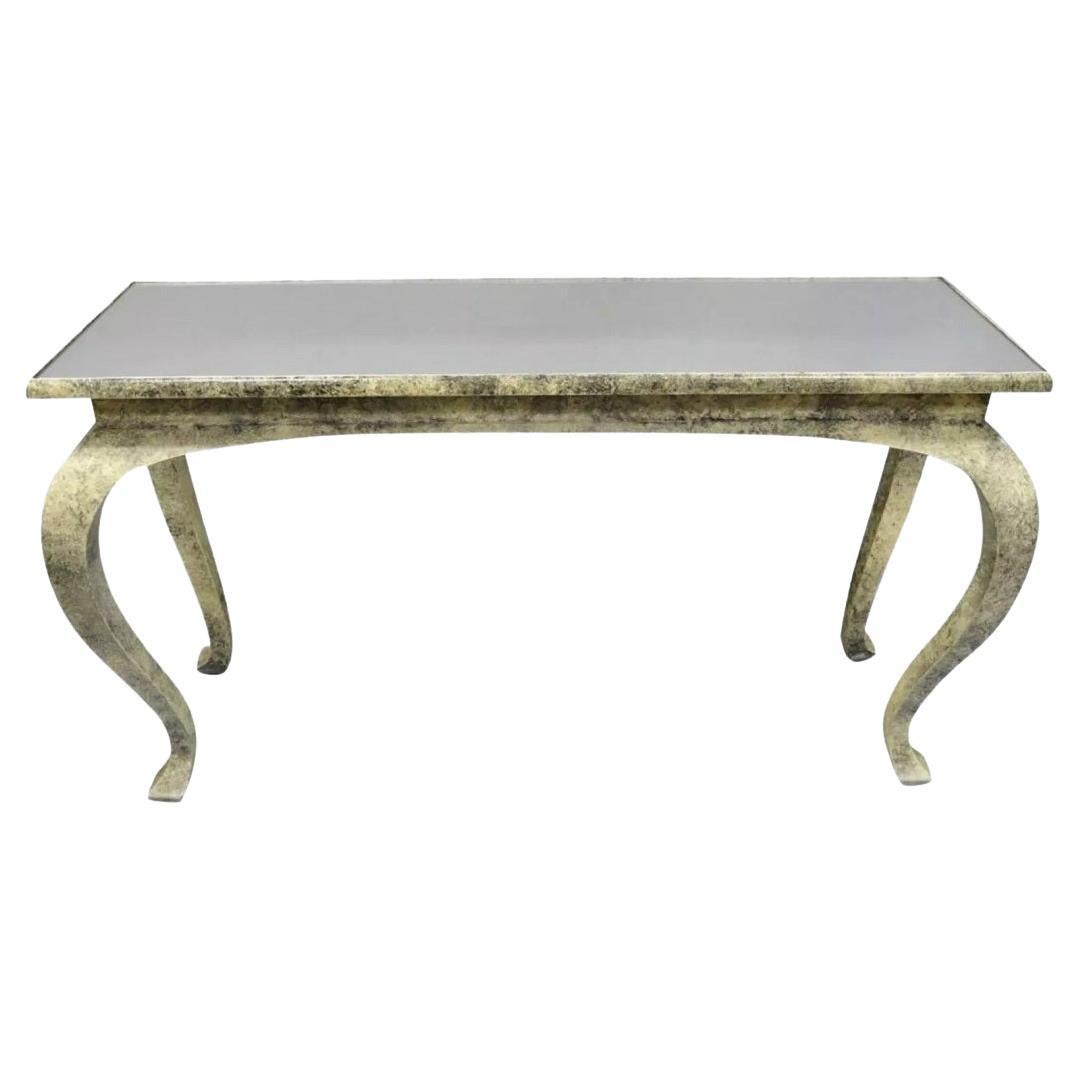 Vintage Hollywood Regency James Mont Stil Konsole Flur-Sofatisch mit Spiegelplatte, Hollywood Regency