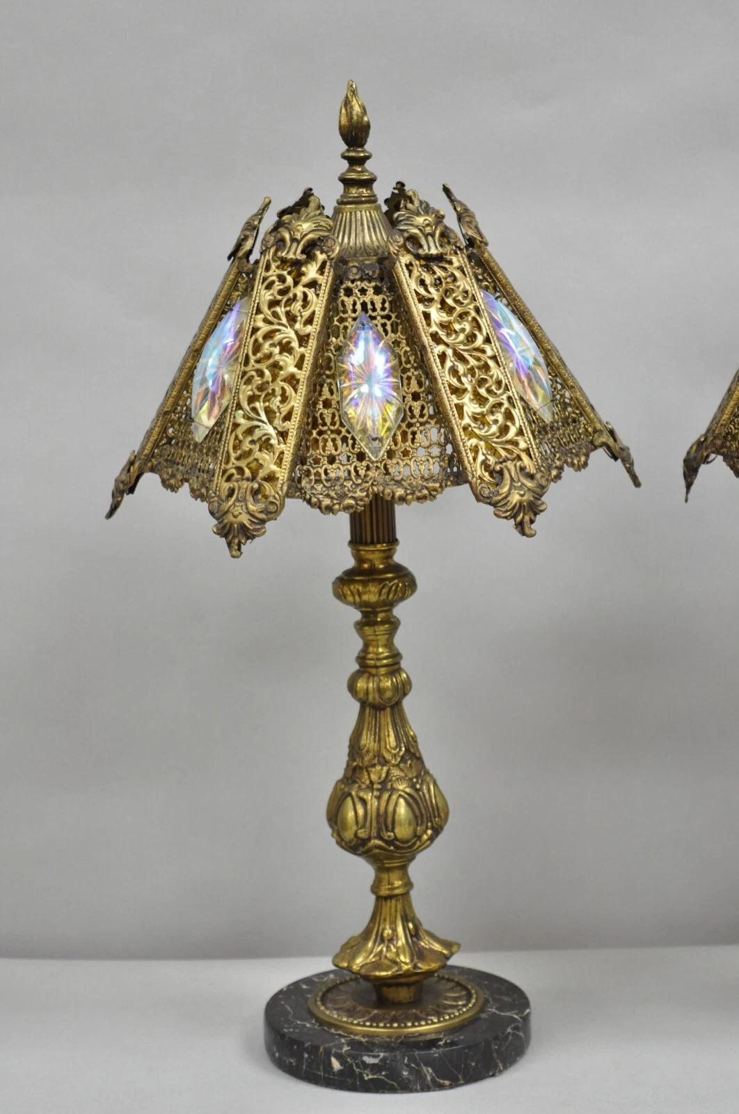 Kleine Gold-Tischlampen im Hollywood-Regency-Stil von Loevsky & Loevsky im Loevsky- und Loevsky-Stil, Paar (Hollywood Regency) im Angebot