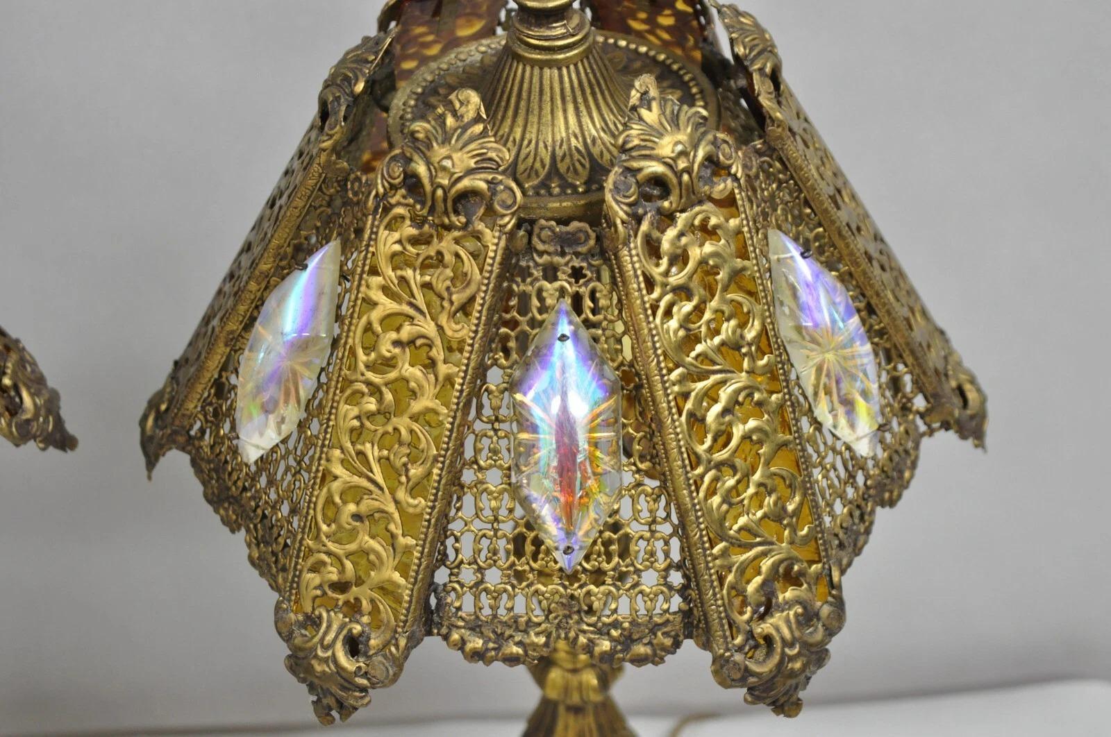 Kleine Gold-Tischlampen im Hollywood-Regency-Stil von Loevsky & Loevsky im Loevsky- und Loevsky-Stil, Paar (Unbekannt) im Angebot