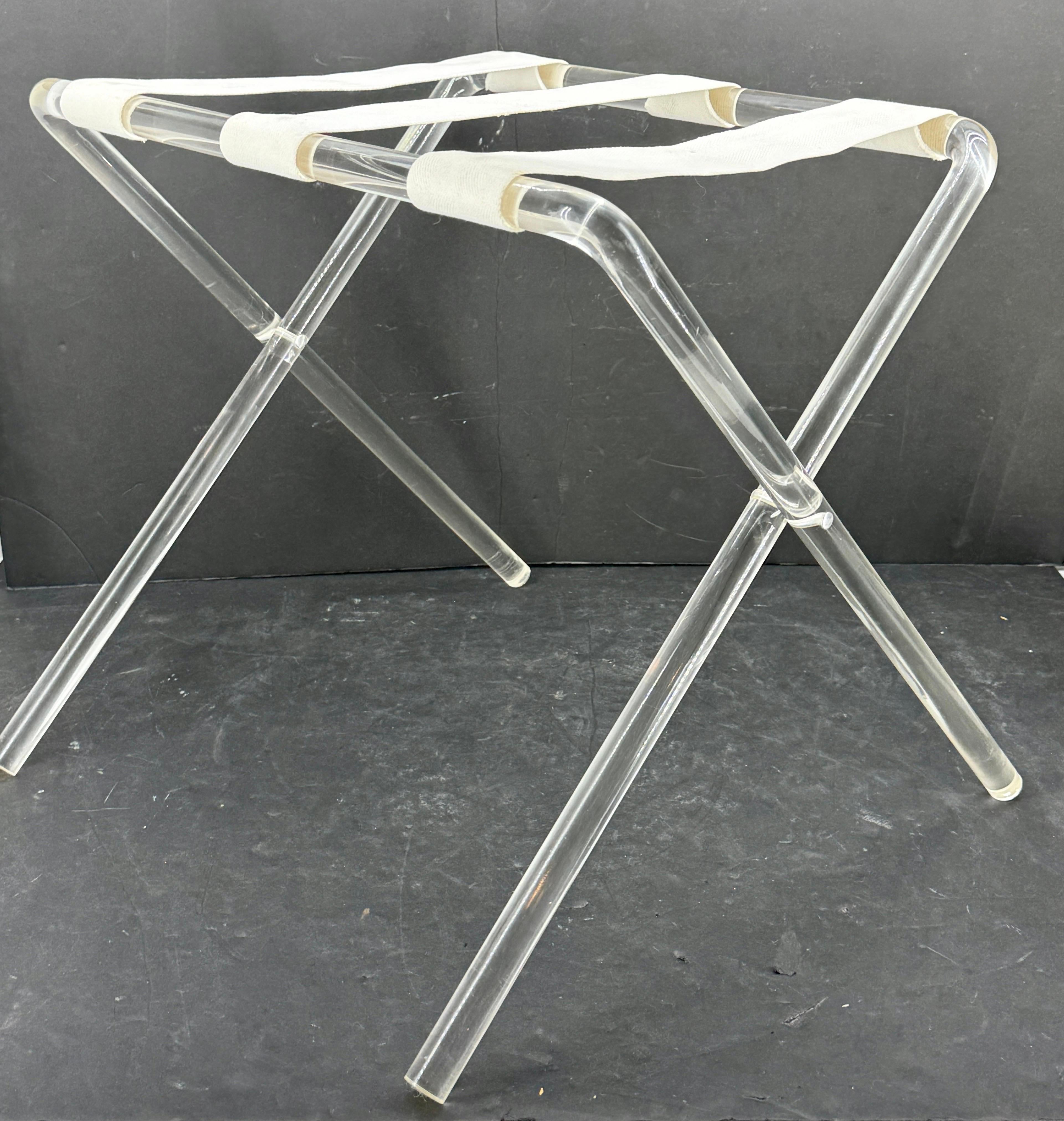 Hollywood Regency Lucite-Tablett-Tablett-Tisch oder Gepäckablage-Regency-Tisch im Angebot 7
