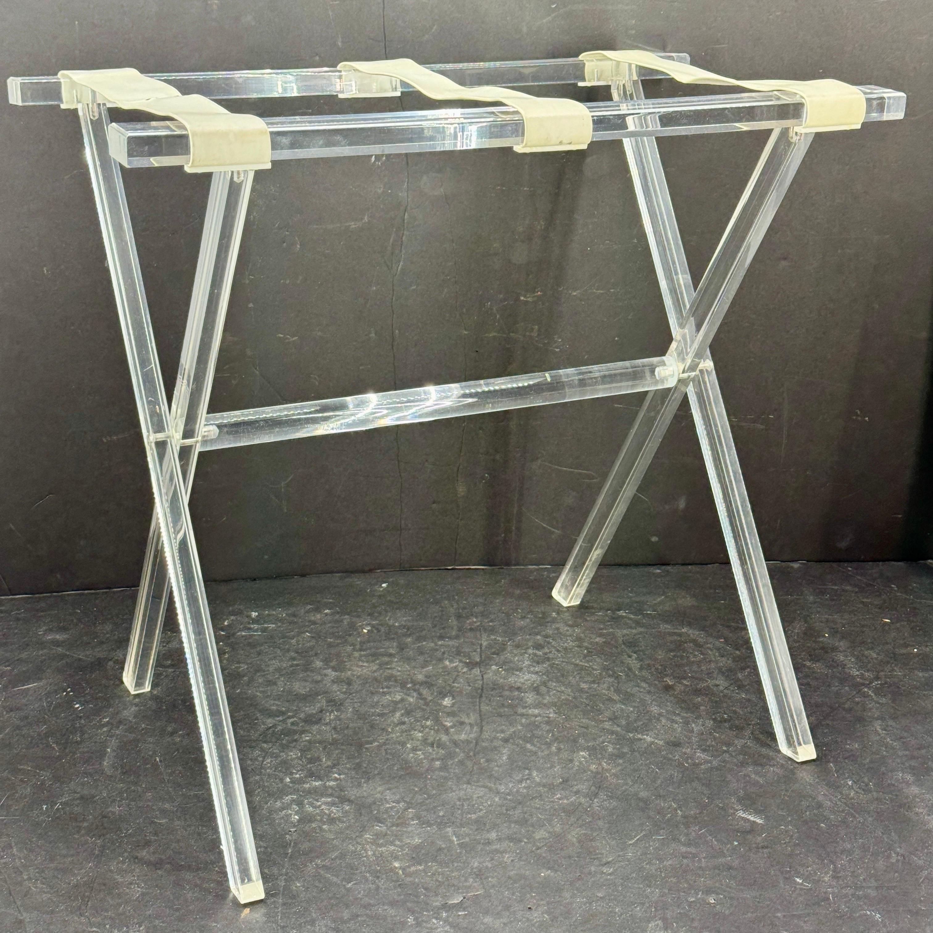 Hollywood Regency Lucite-Tablett-Tablett-Tisch oder Gepäckablage-Regency-Tisch (amerikanisch) im Angebot
