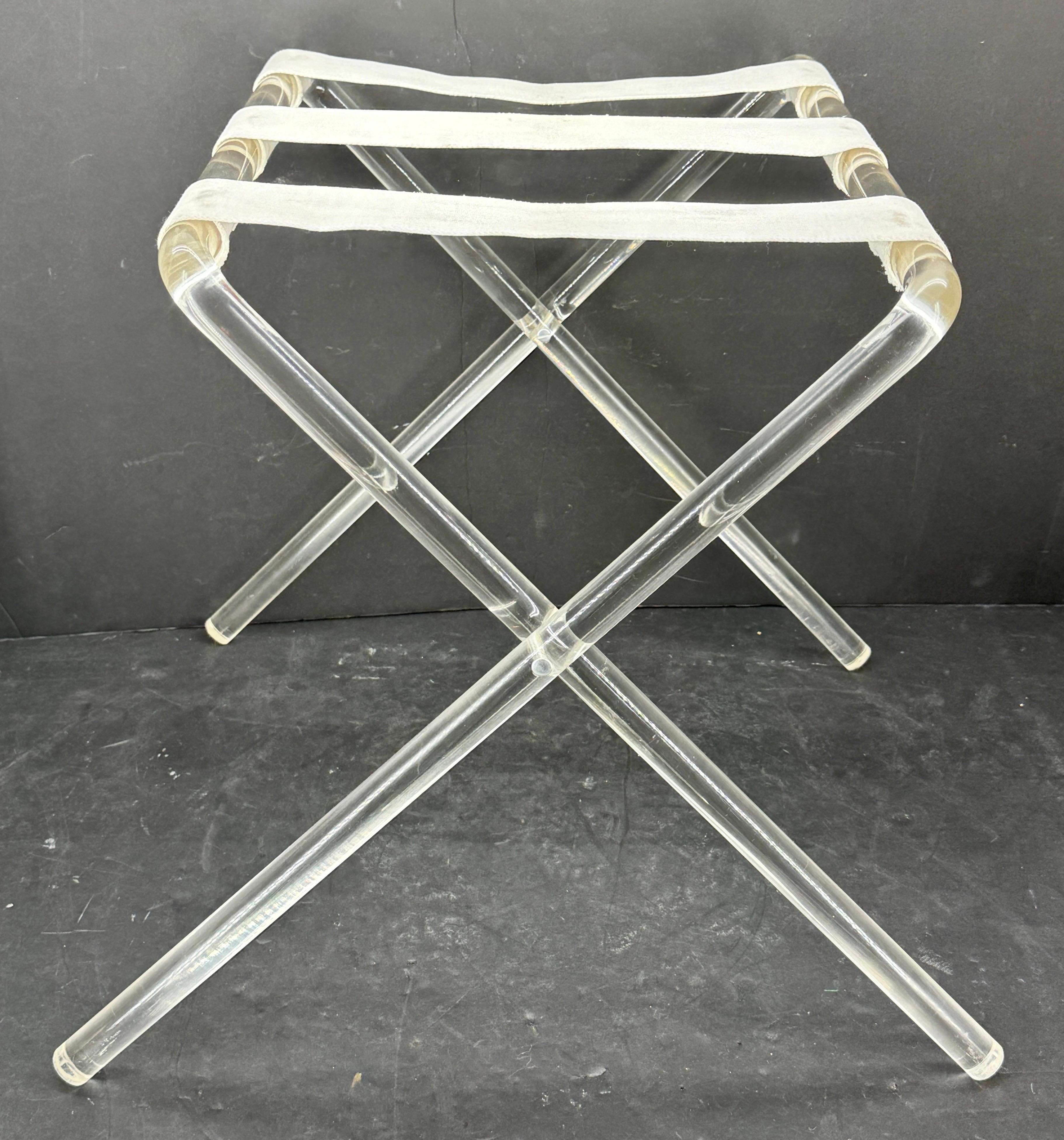 Hollywood Regency Lucite-Tablett-Tablett-Tisch oder Gepäckablage-Regency-Tisch im Angebot 1