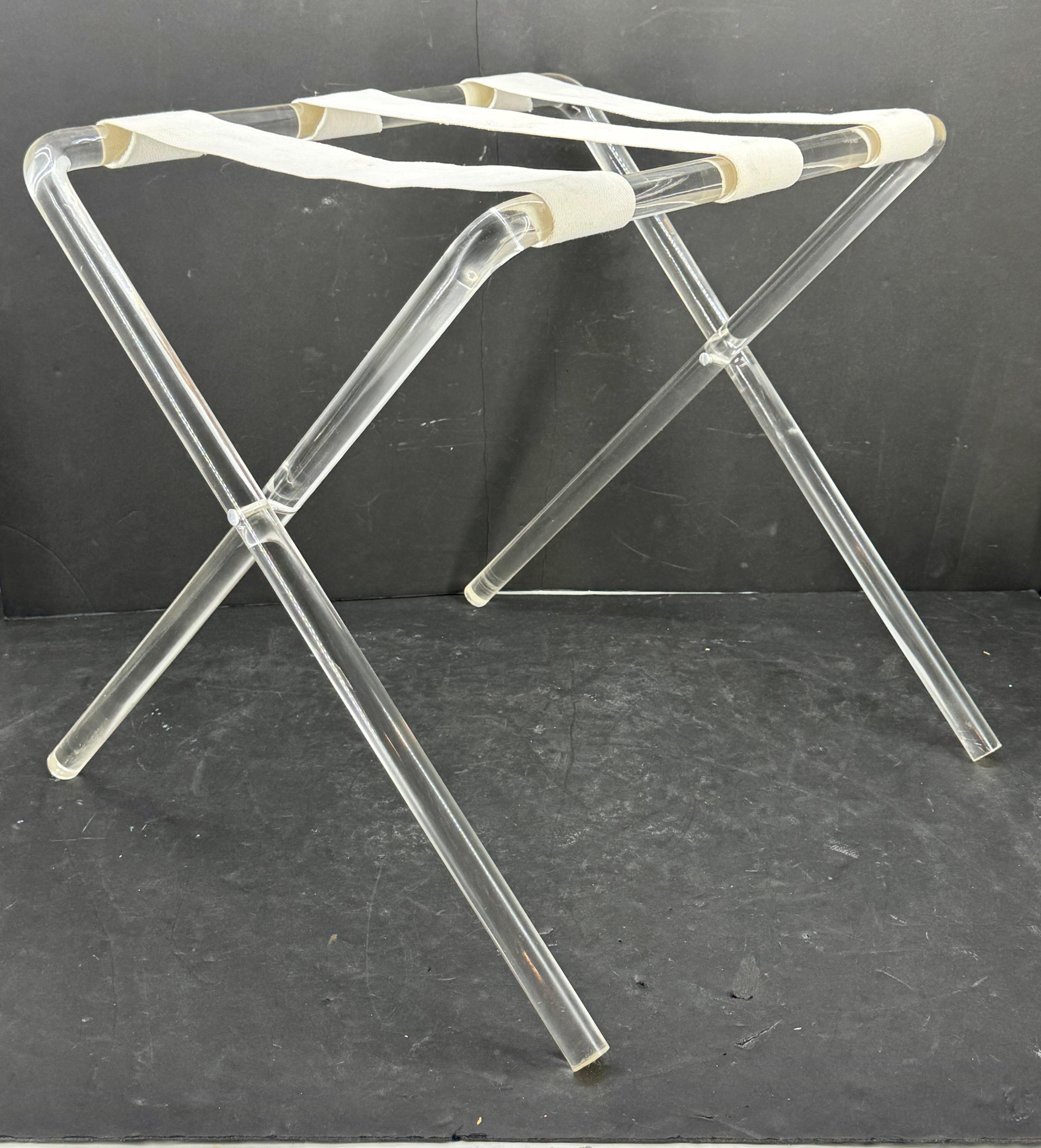 Hollywood Regency Lucite-Tablett-Tablett-Tisch oder Gepäckablage-Regency-Tisch im Angebot 3