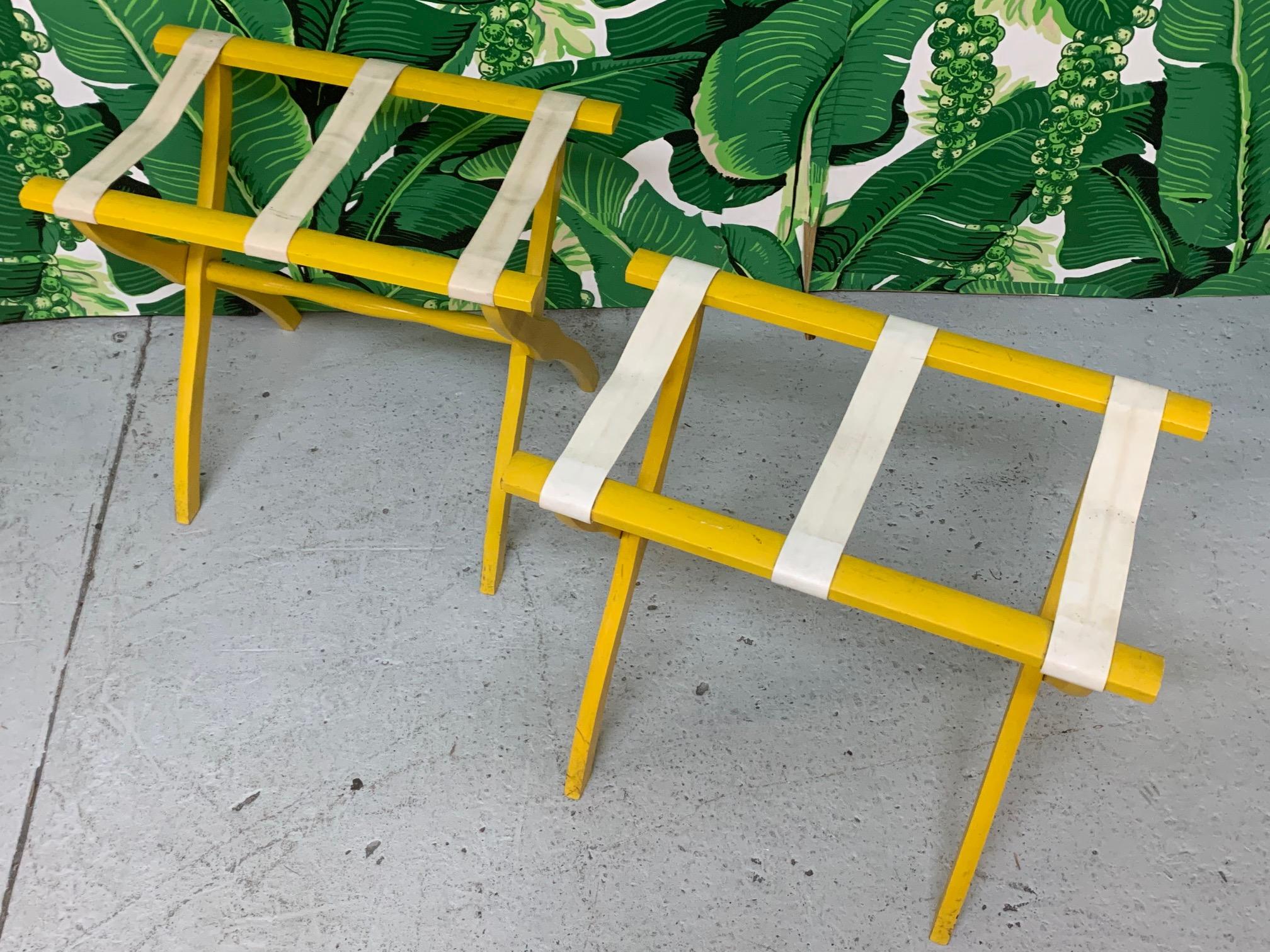 American Vintage Hollywood Regency Luggage Racks