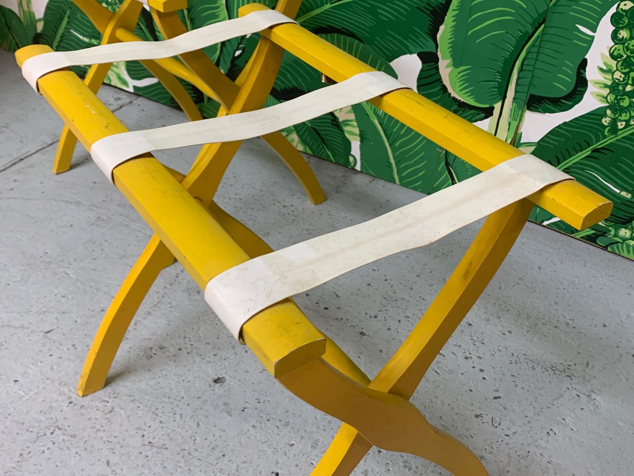 Vintage Hollywood Regency Luggage Racks In Good Condition In Jacksonville, FL