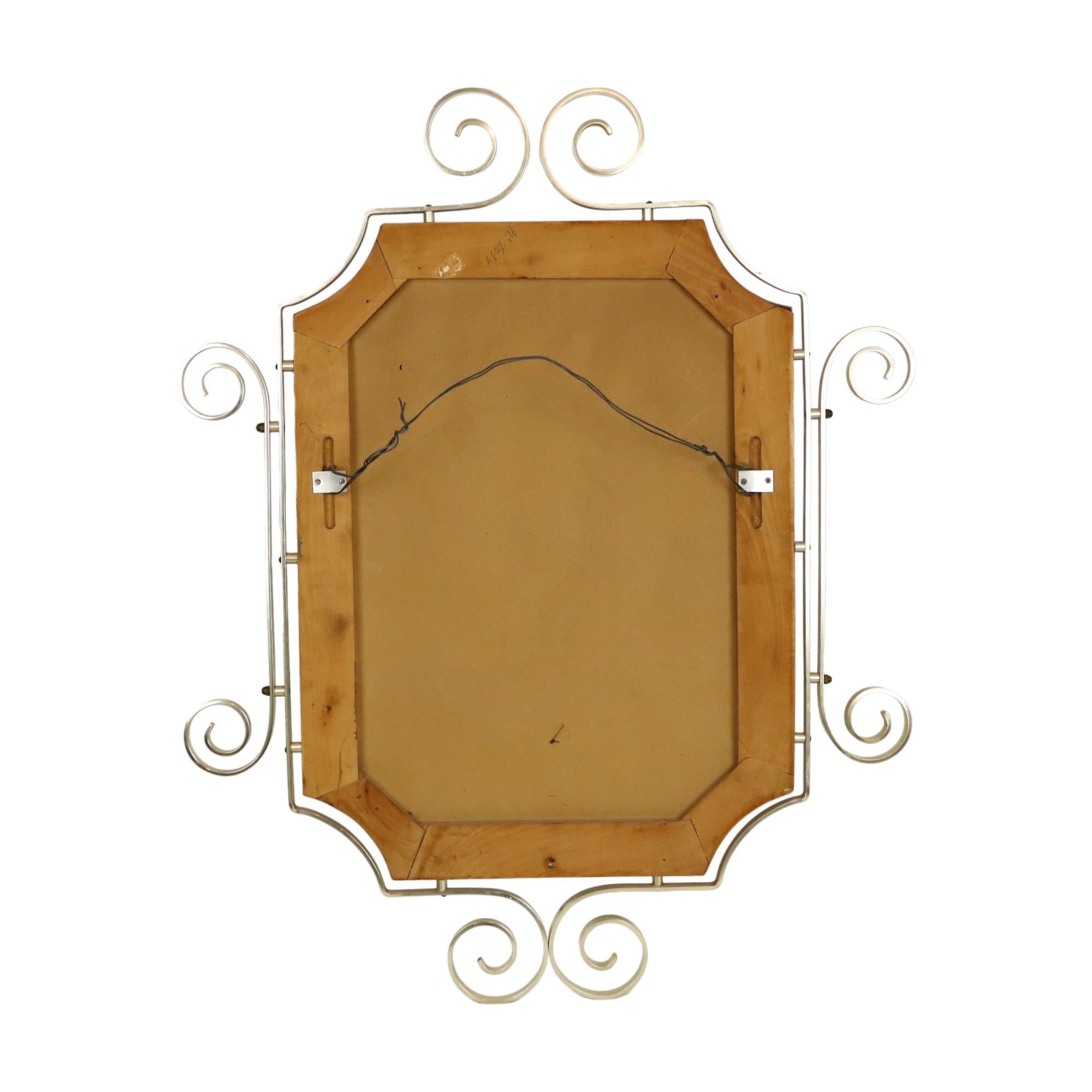 Miroir Vintage Hollywood Regency Or Métal Facetté Sixties en vente 4