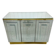 Vintage Hollywood Regency Mirrored Storage Cabinet