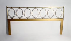 Vintage Hollywood Regency Modern Brass Designer Bed / Headboard